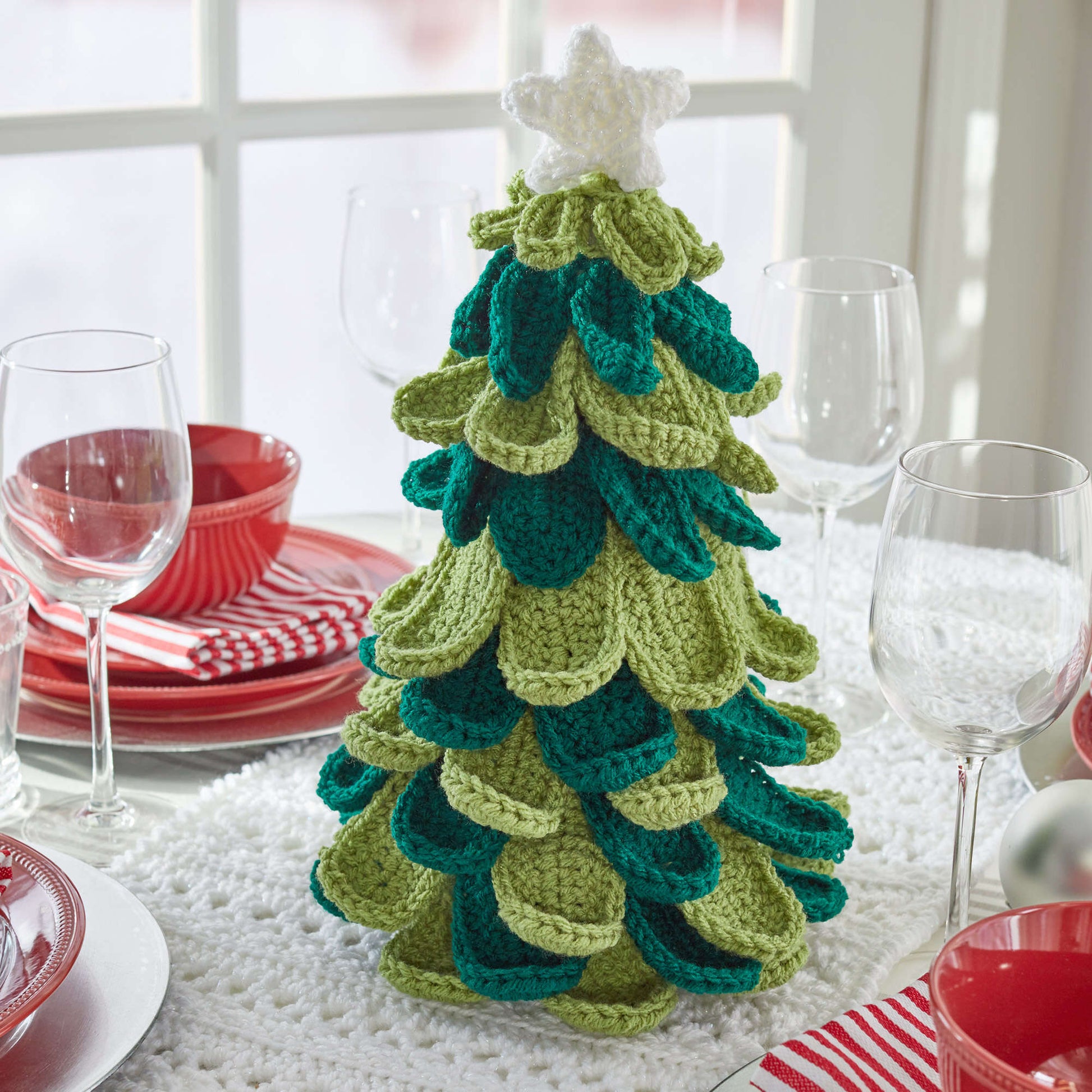 Free Red Heart Make It Merry Crochet Tree Pattern