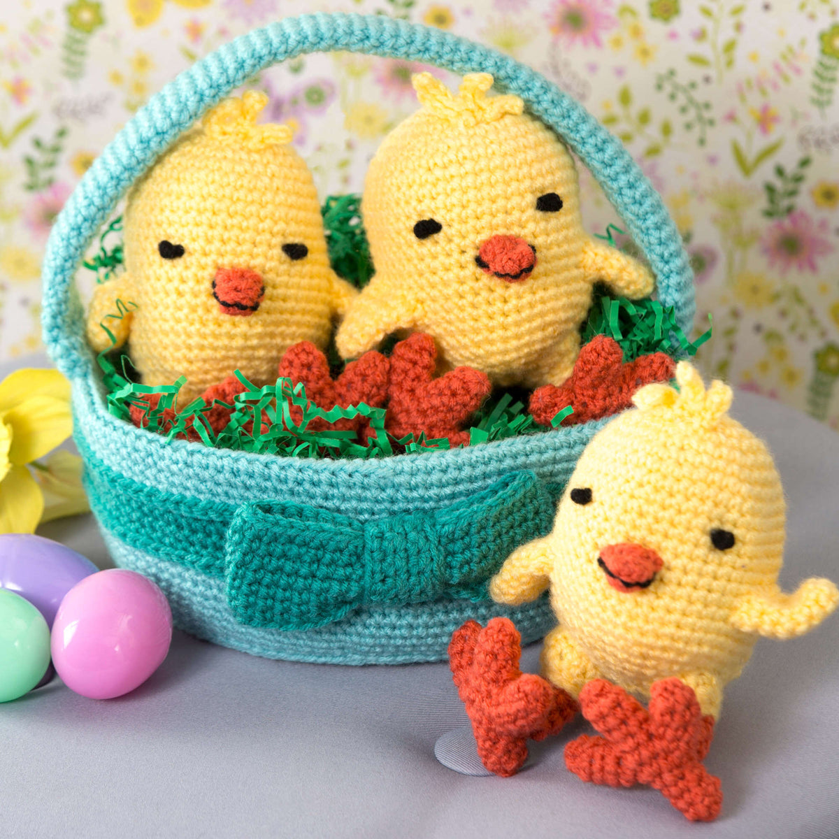 Crochet Basket made in Red Heart Super Saver Yarn