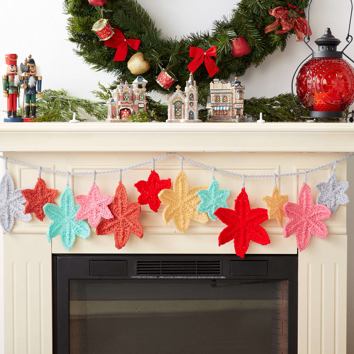 Crochet Garland made in Red Heart Yarn