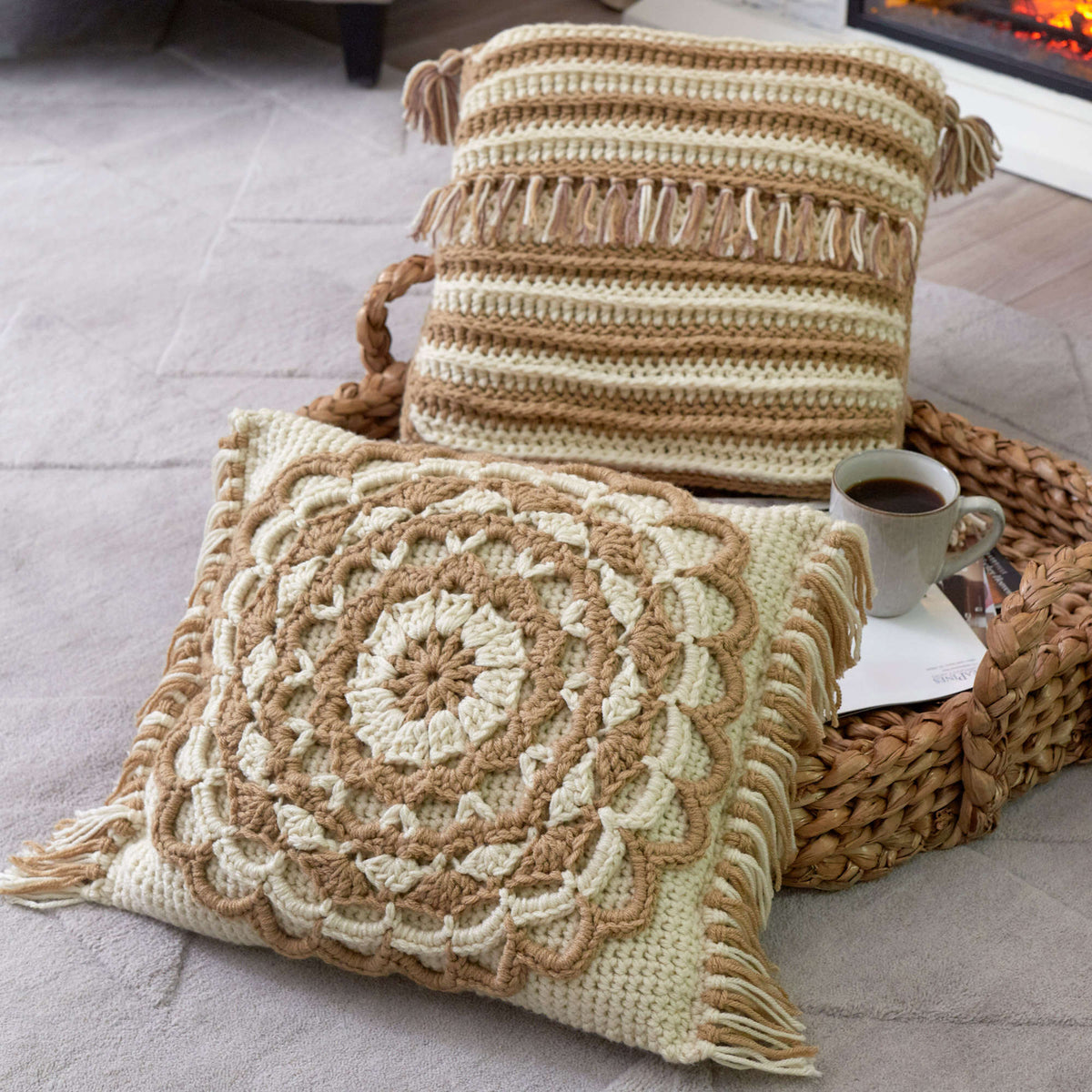 Crochet Pillow made in Red Heart With Love Yarn