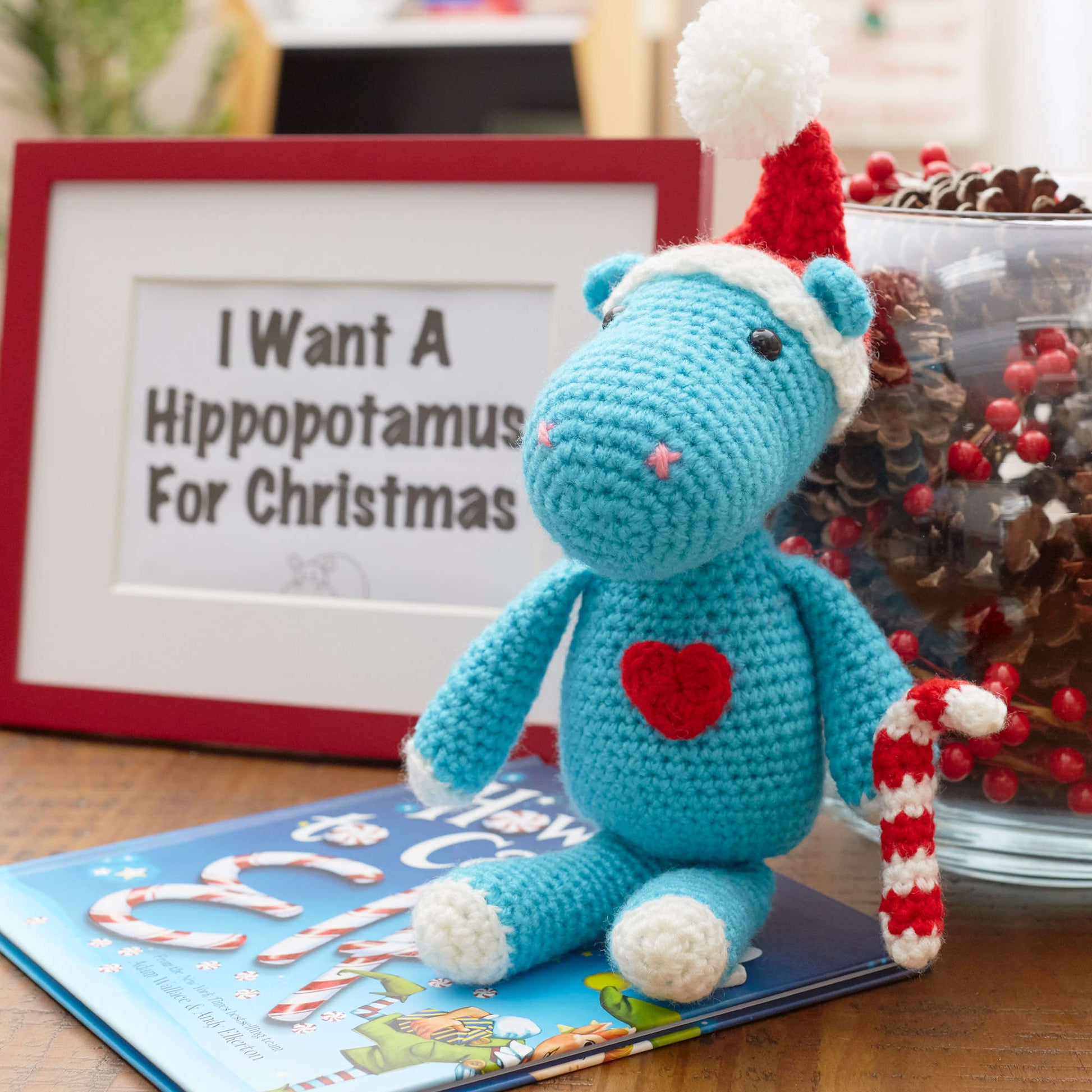 Free Red Heart I Want A Hippopotamus For Christmas Pattern