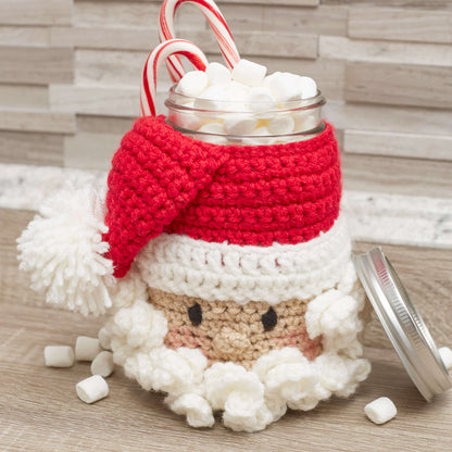 Red Heart Santa Candy Jar Crochet Red Heart Santa Candy Jar Crochet