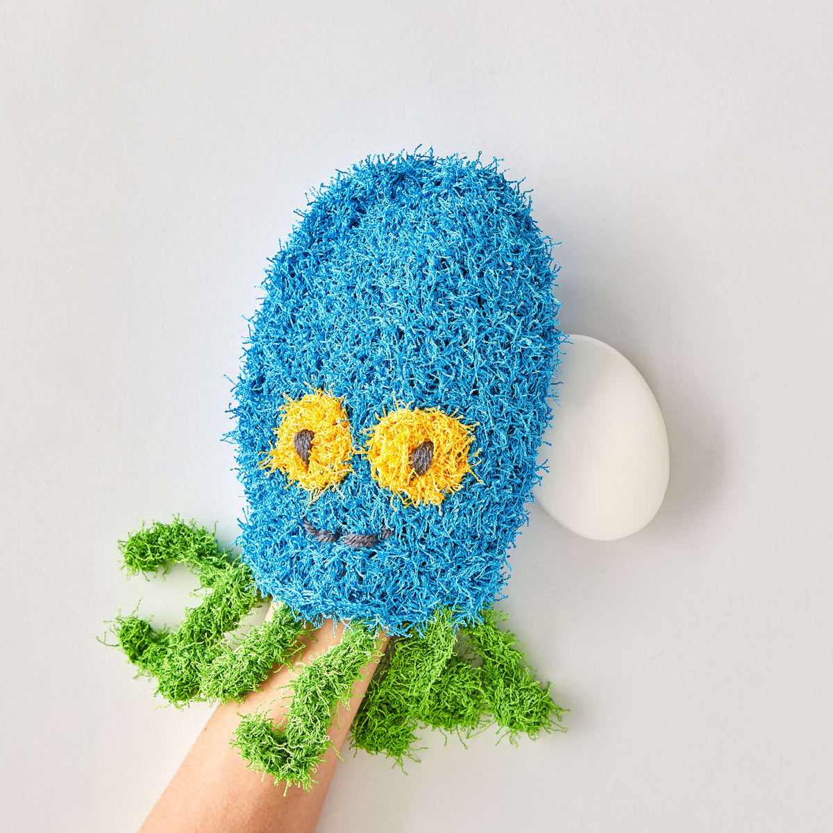 Crochet Mitt made in Red Heart Scrubby Yarn