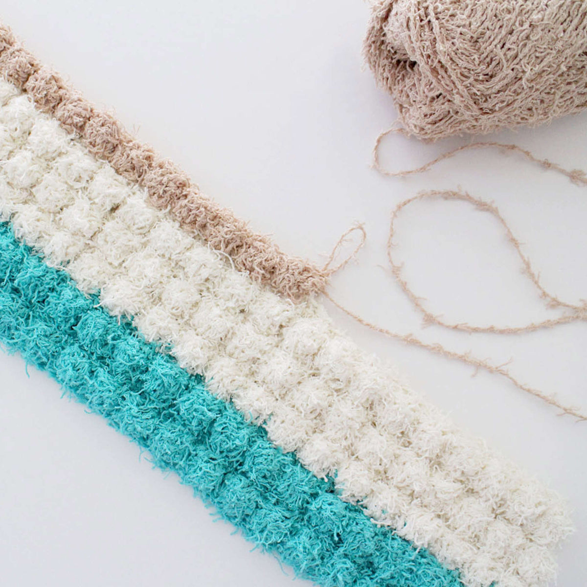 Crochet Mat made in Red Heart Scrubby Cotton Yarn