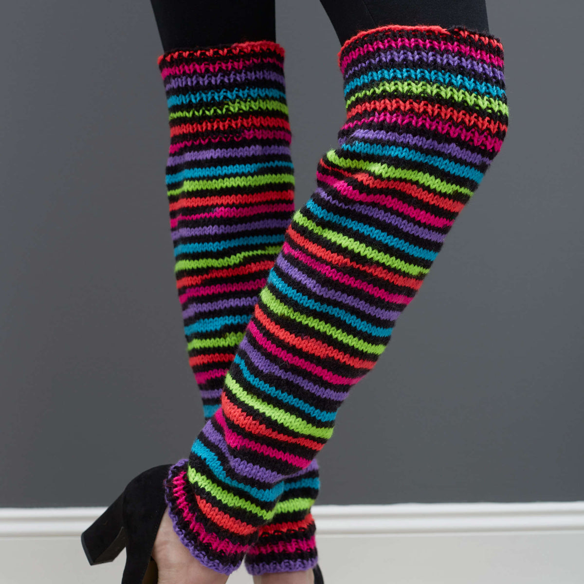 Knit Warmers made in Red Heart Super Saver Yarn