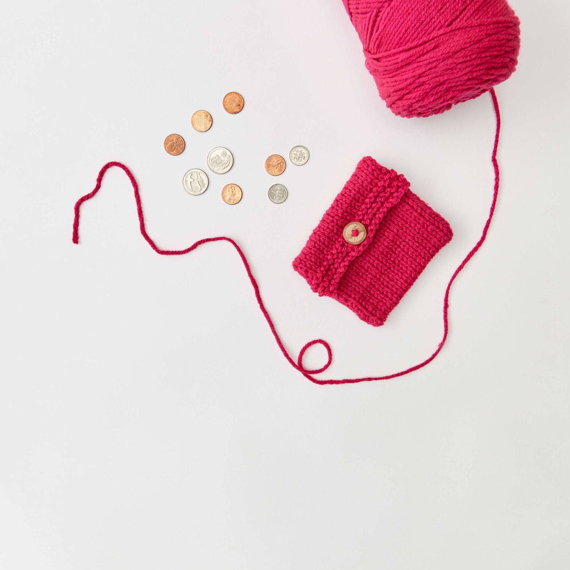 Free Red Heart Beginner Knit Purse Catchall Pattern