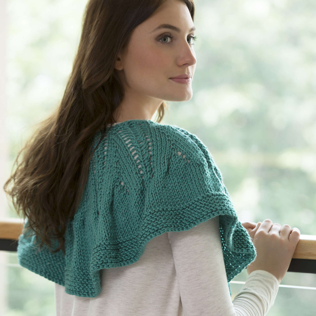 Knit Capelet made in Red Heart Soft Yarn