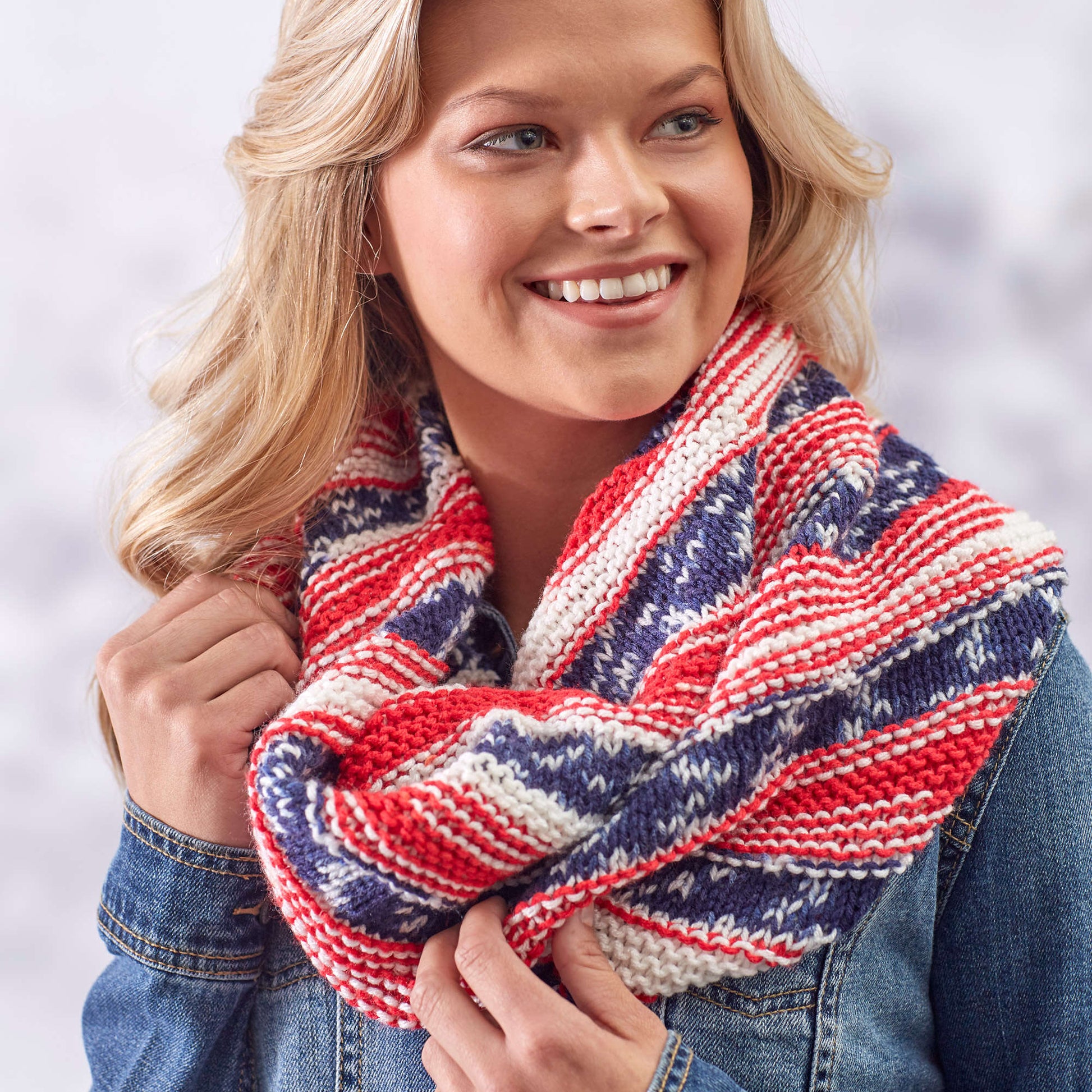 Free Red Heart American Pride Knit Cowl Pattern