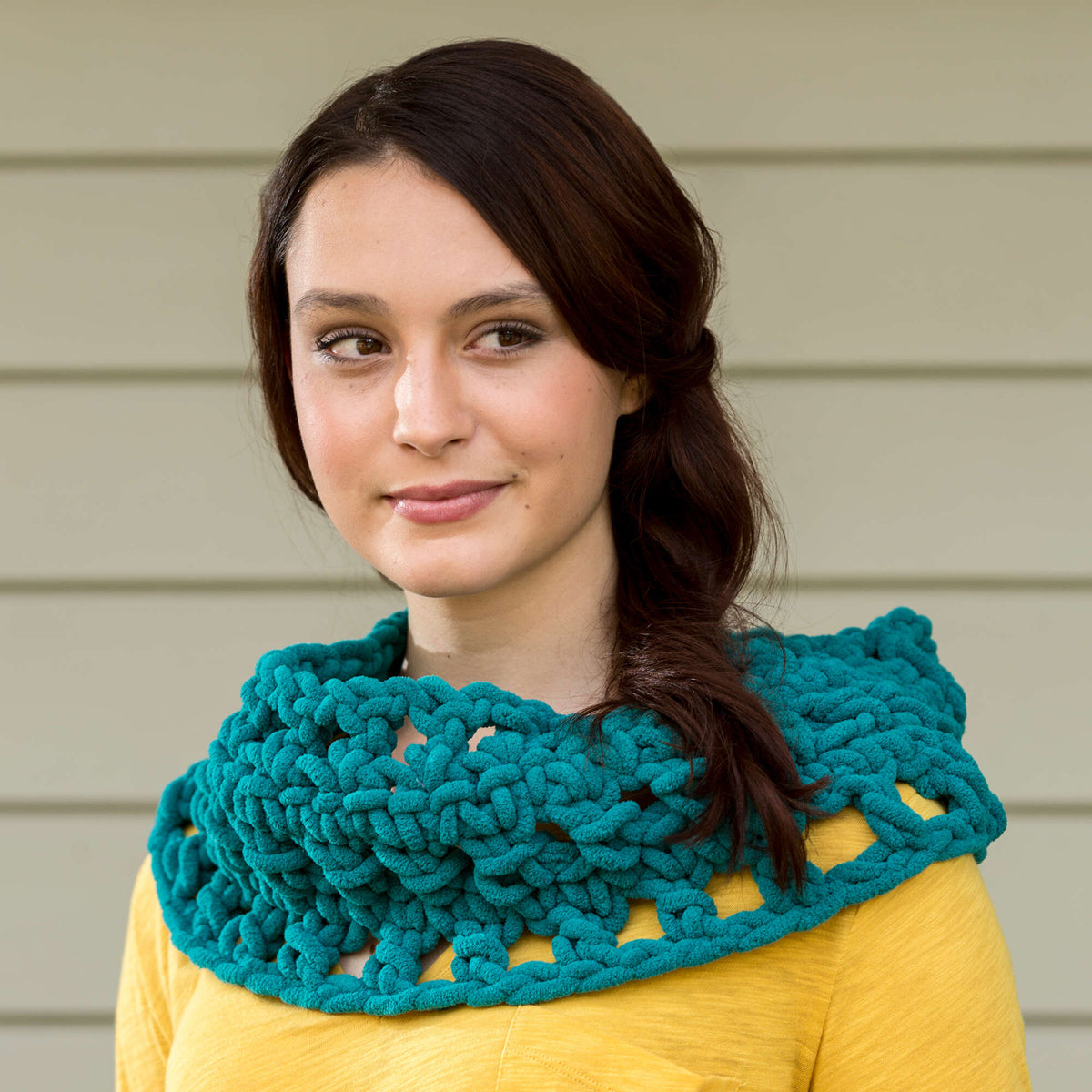 Knit Cowl made in Red Heart Soft Yarn