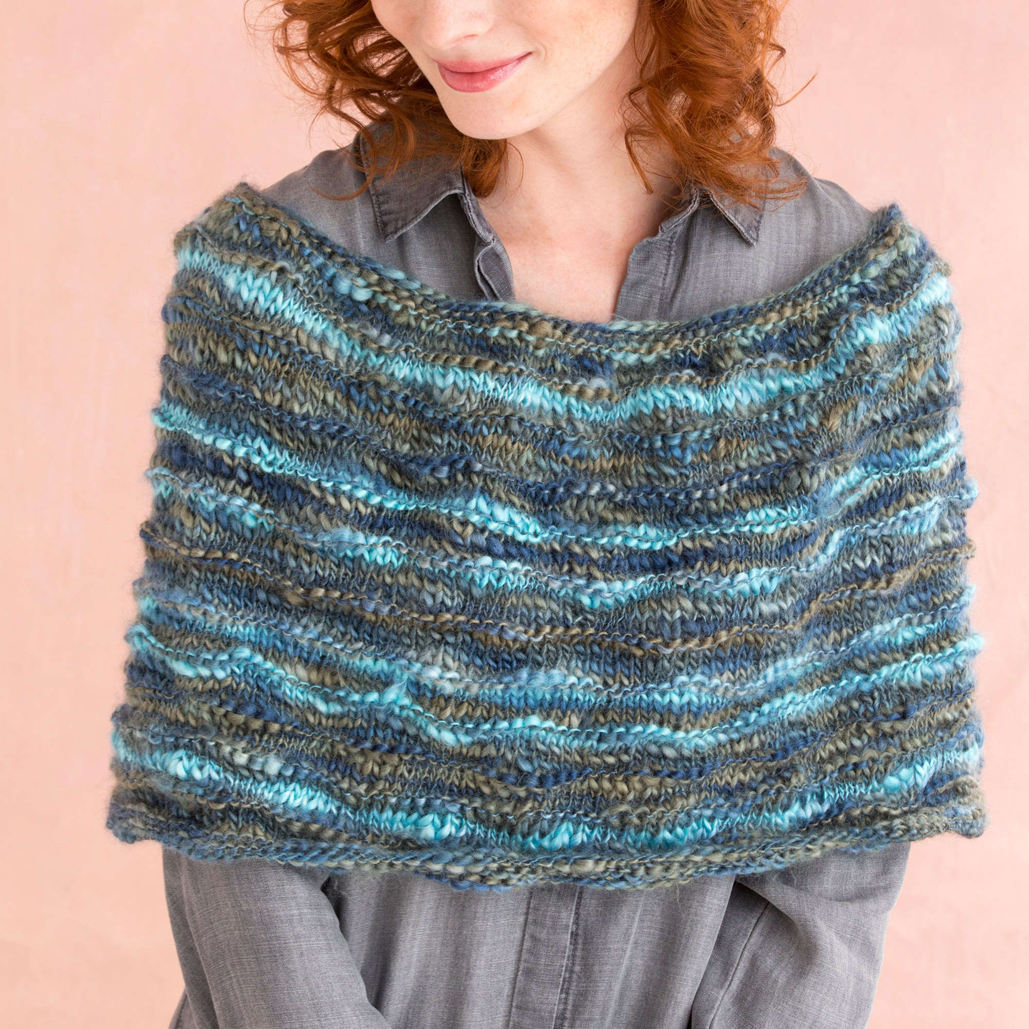 Free Easy Red Heart Multi-Wear Cowl Knitting Pattern | Yarnspirations