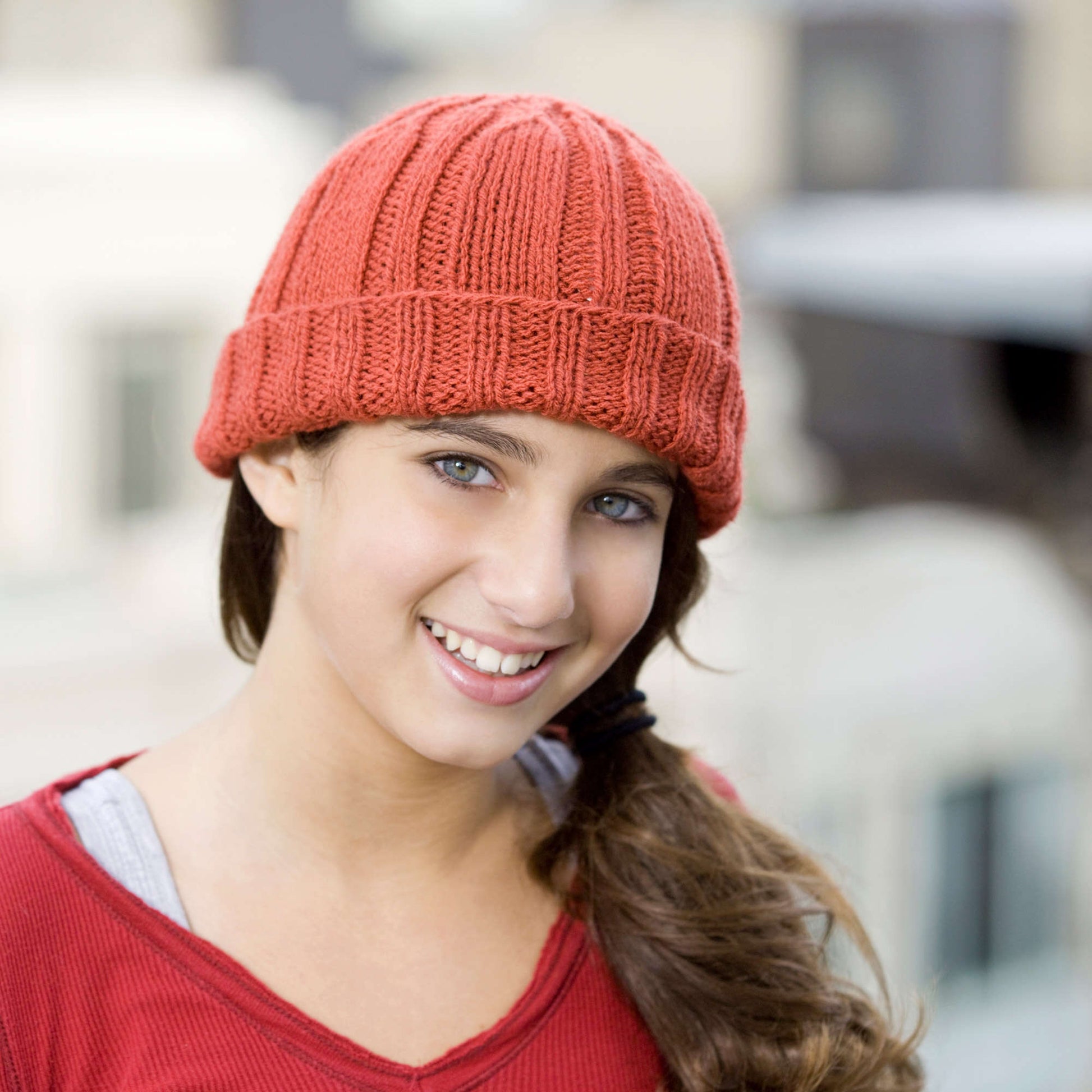 Free Red Heart Knit Toboggan Hat Pattern