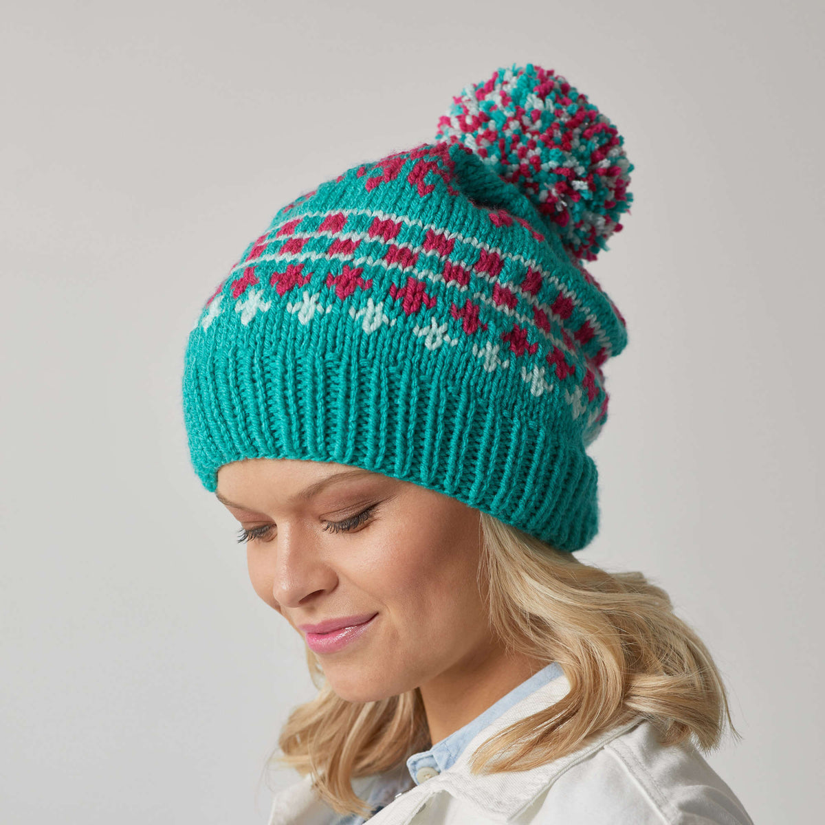 Knit Hat made in Red Heart With Love Yarn