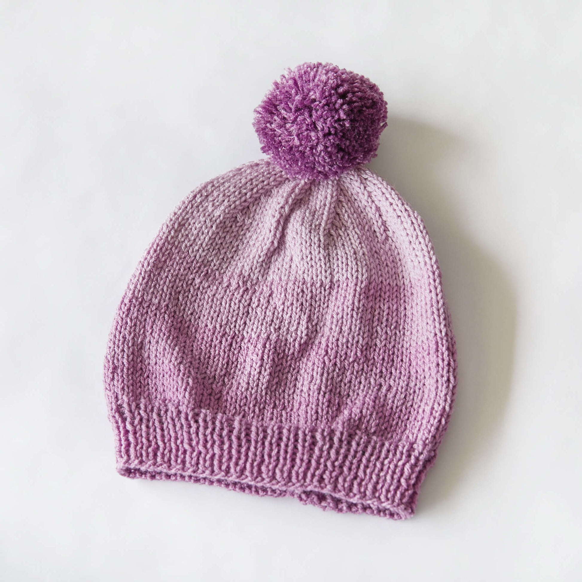 Free Red Heart Knit Ombre Hat Pattern
