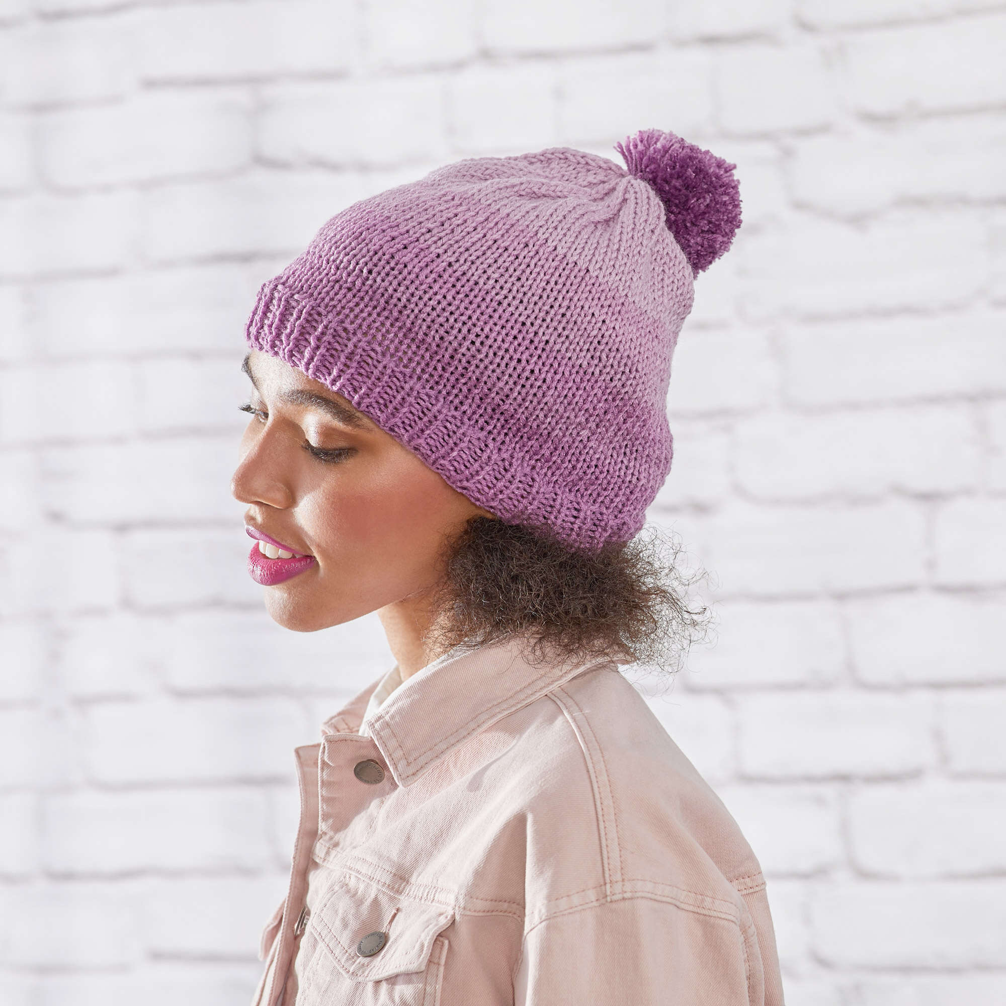Free Easy Red Heart Ombre Hat Knitting Pattern | Yarnspirations