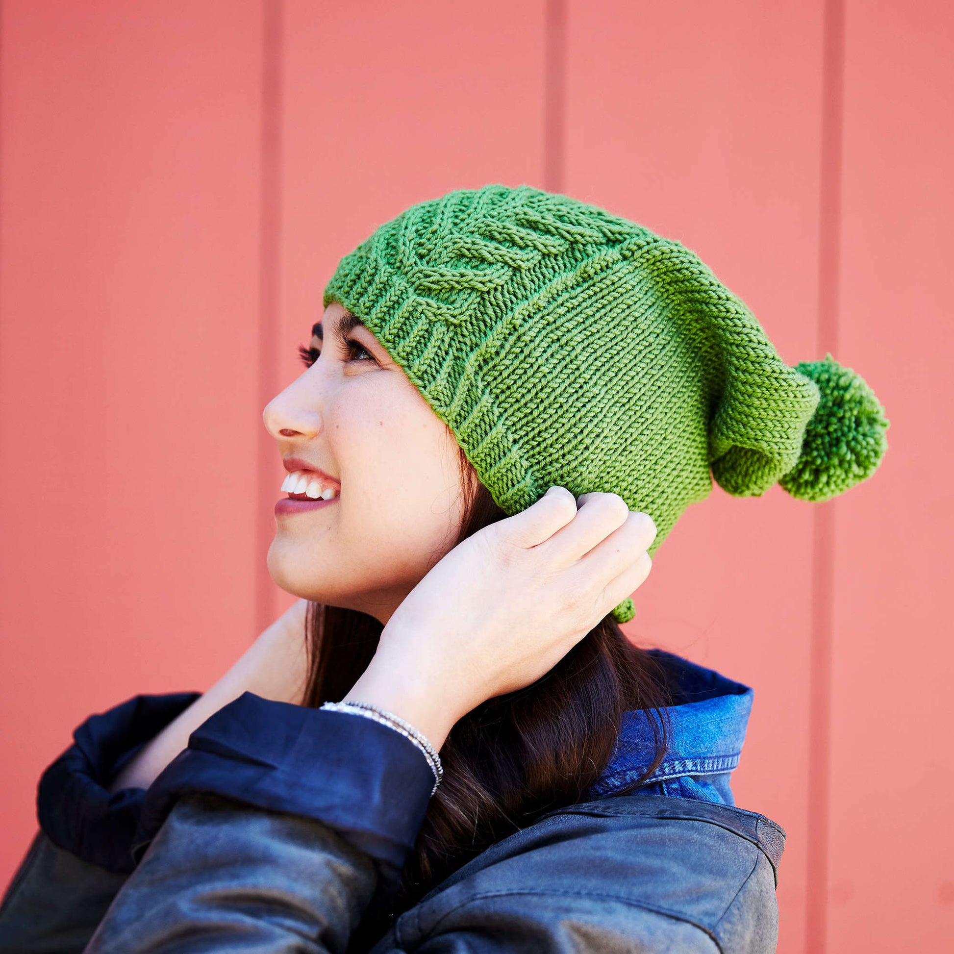 Free Red Heart Road To Success Chic Hat Knit Pattern