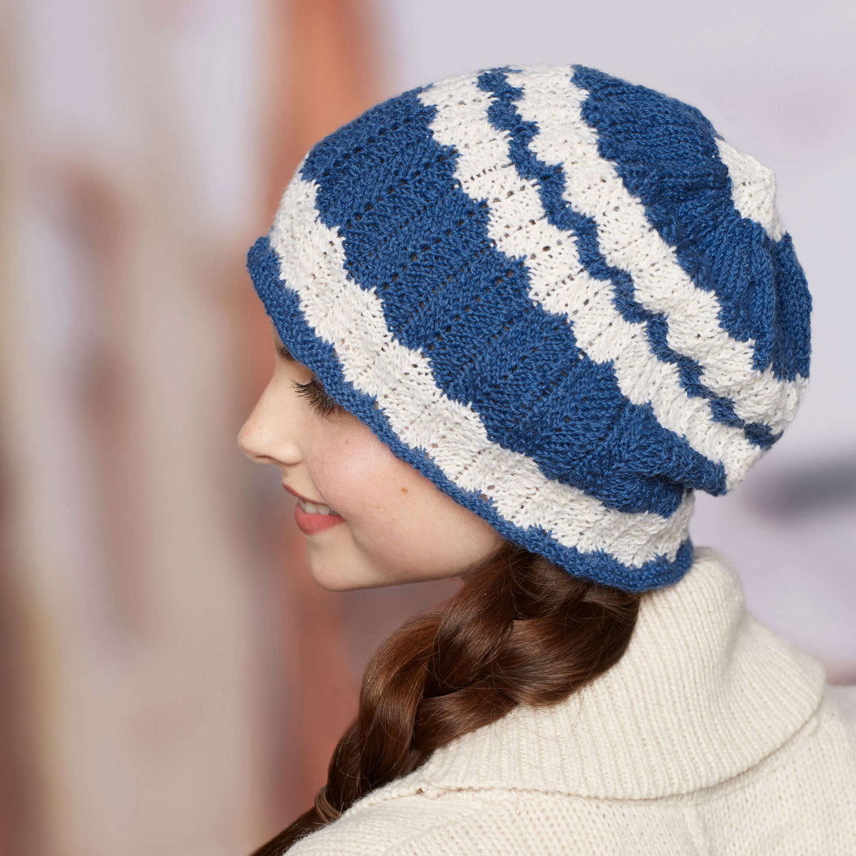 Knit Cap made in Red Heart Heart & Sole Yarn