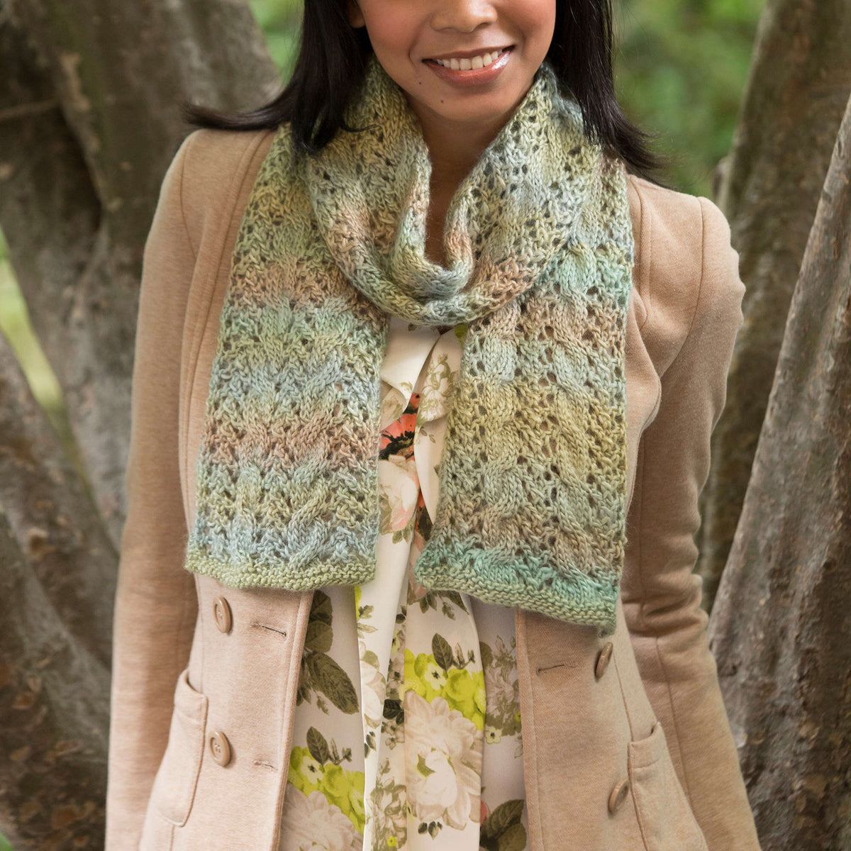Knit Scarf made in Red Heart Boutique Yarn