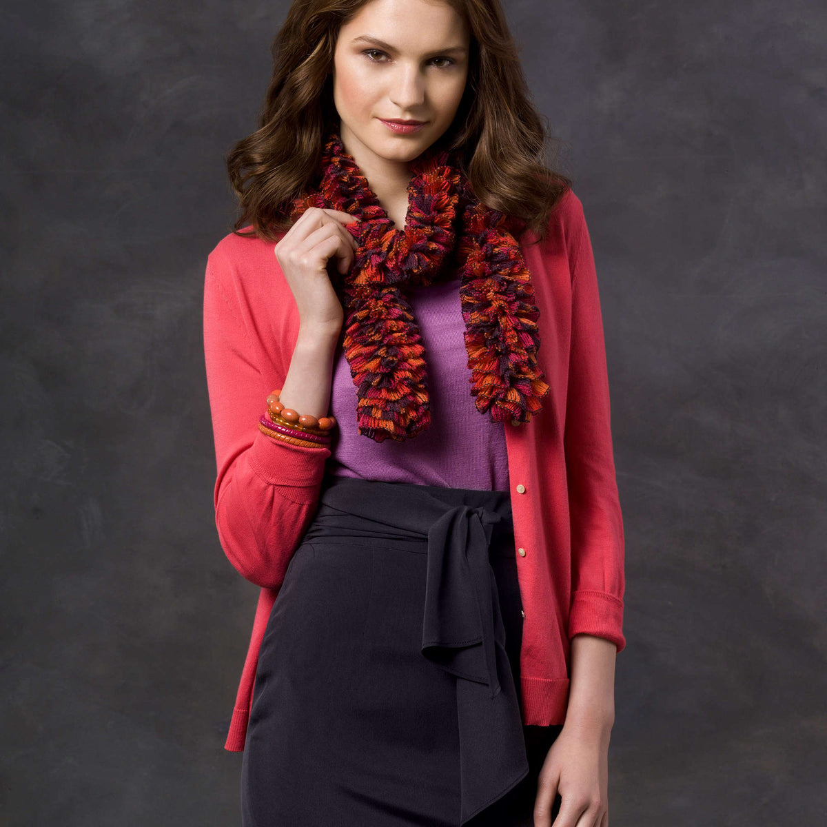 Knit Scarf made in Red Heart Boutique Yarn