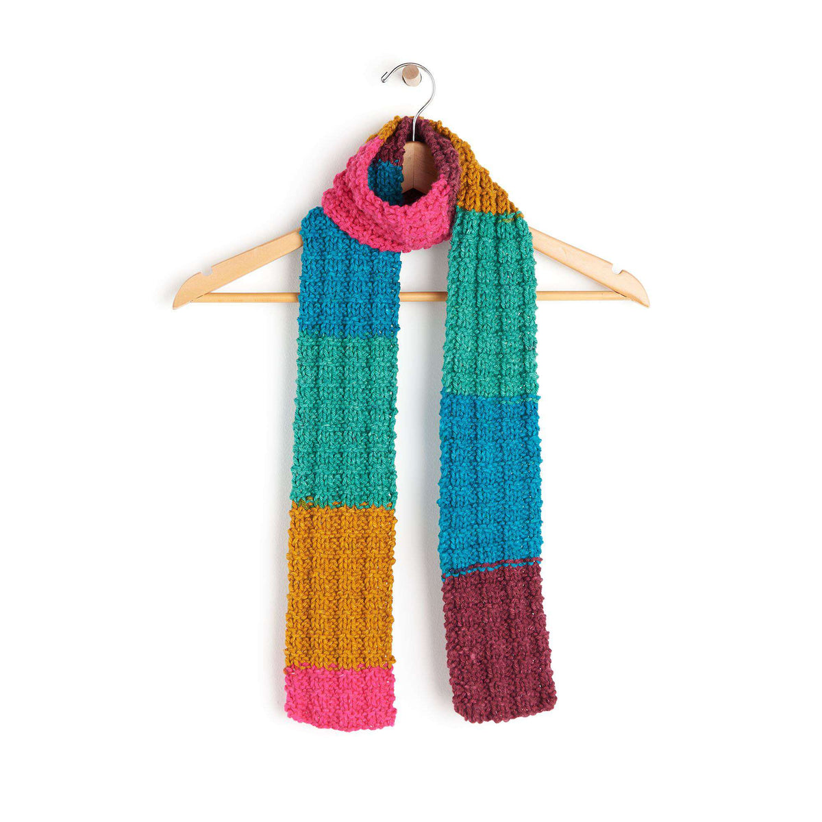 Knit Scarf made in Red Heart Super Saver O'Go yarn