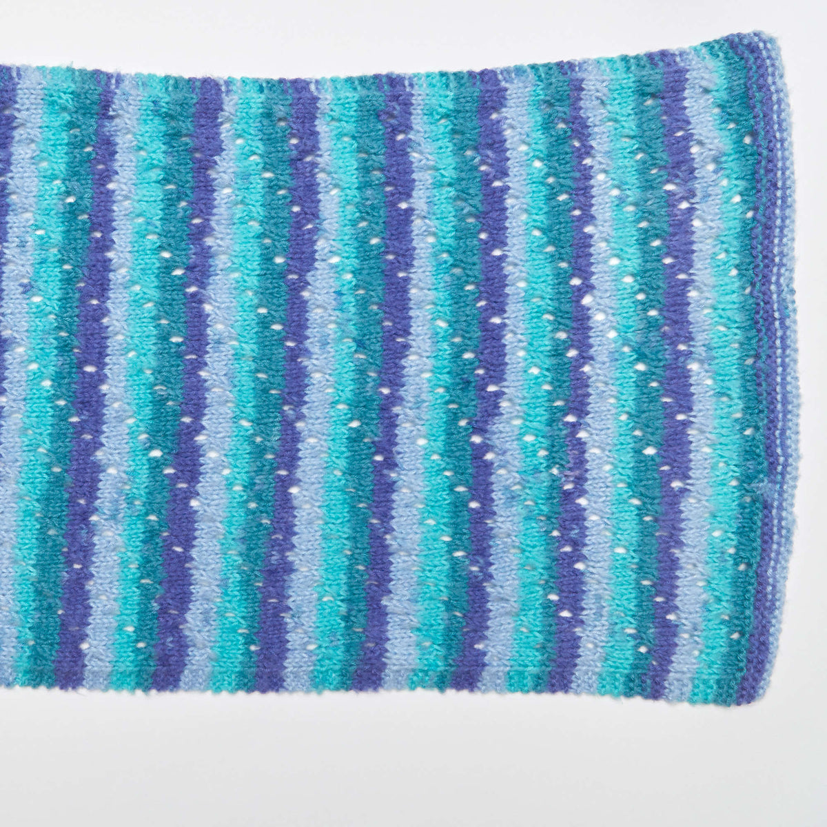 Knit Shawl made in Red Heart Dreamy Stripes Yarn