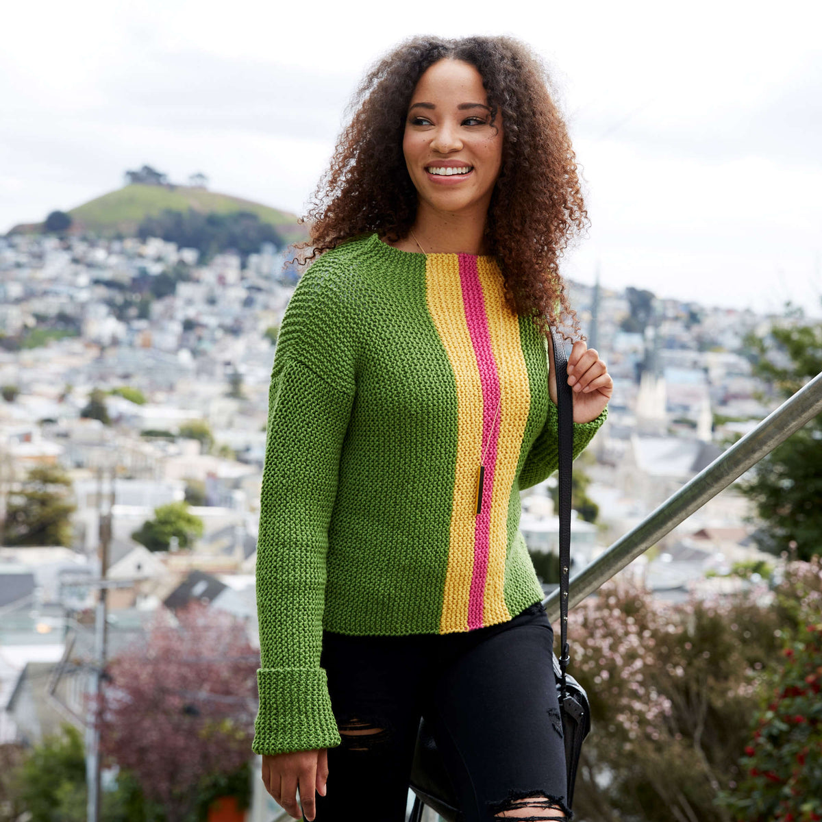 Knit Sweater made in Red Heart Chic Sheep Yarn