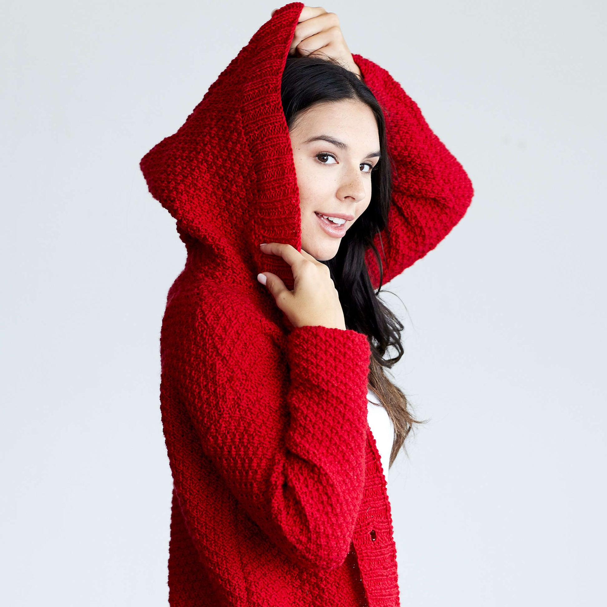 Free Red Heart Lazy Day Chic Sweater Knit Pattern