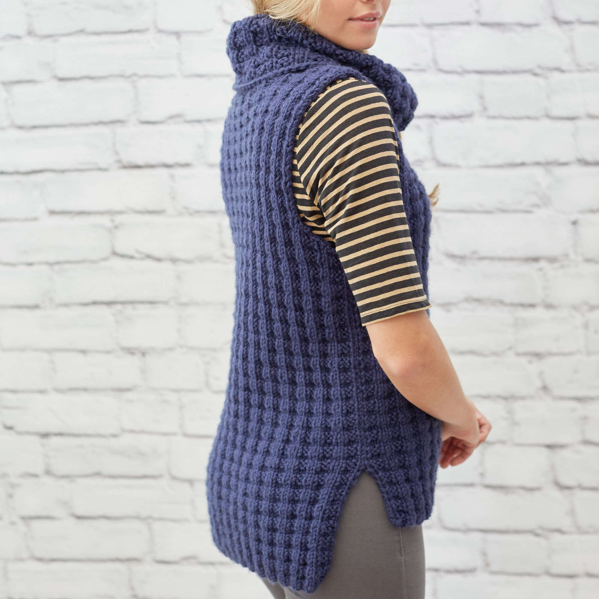 Knit Vest made in Red Heart Soft Essentials Yarn