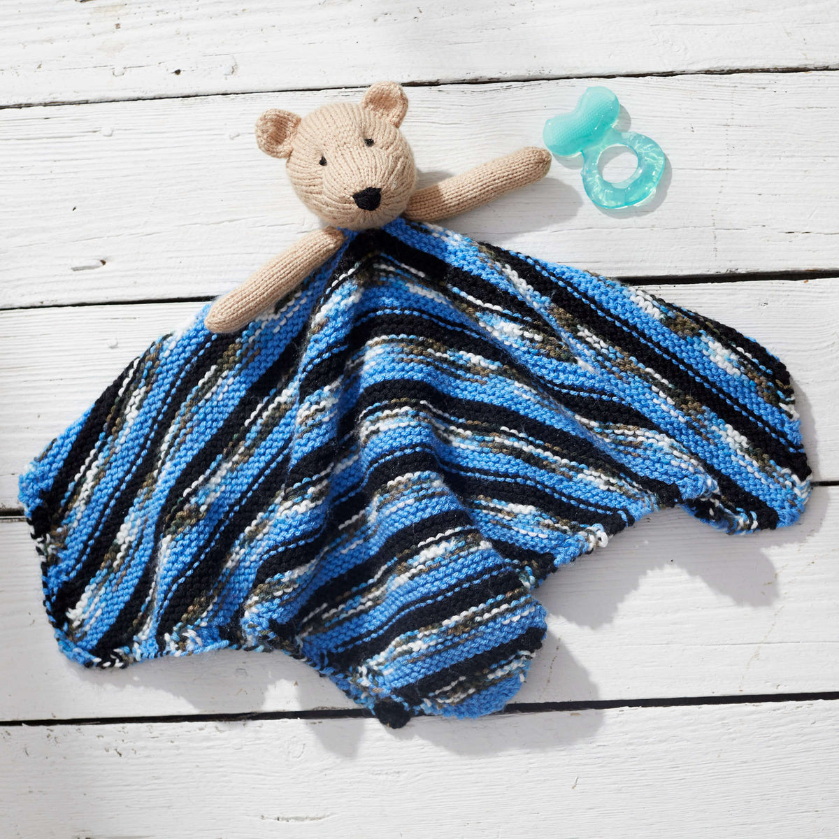 Knit Lovey made in Red Heart Baby Hugs Medium Yarn