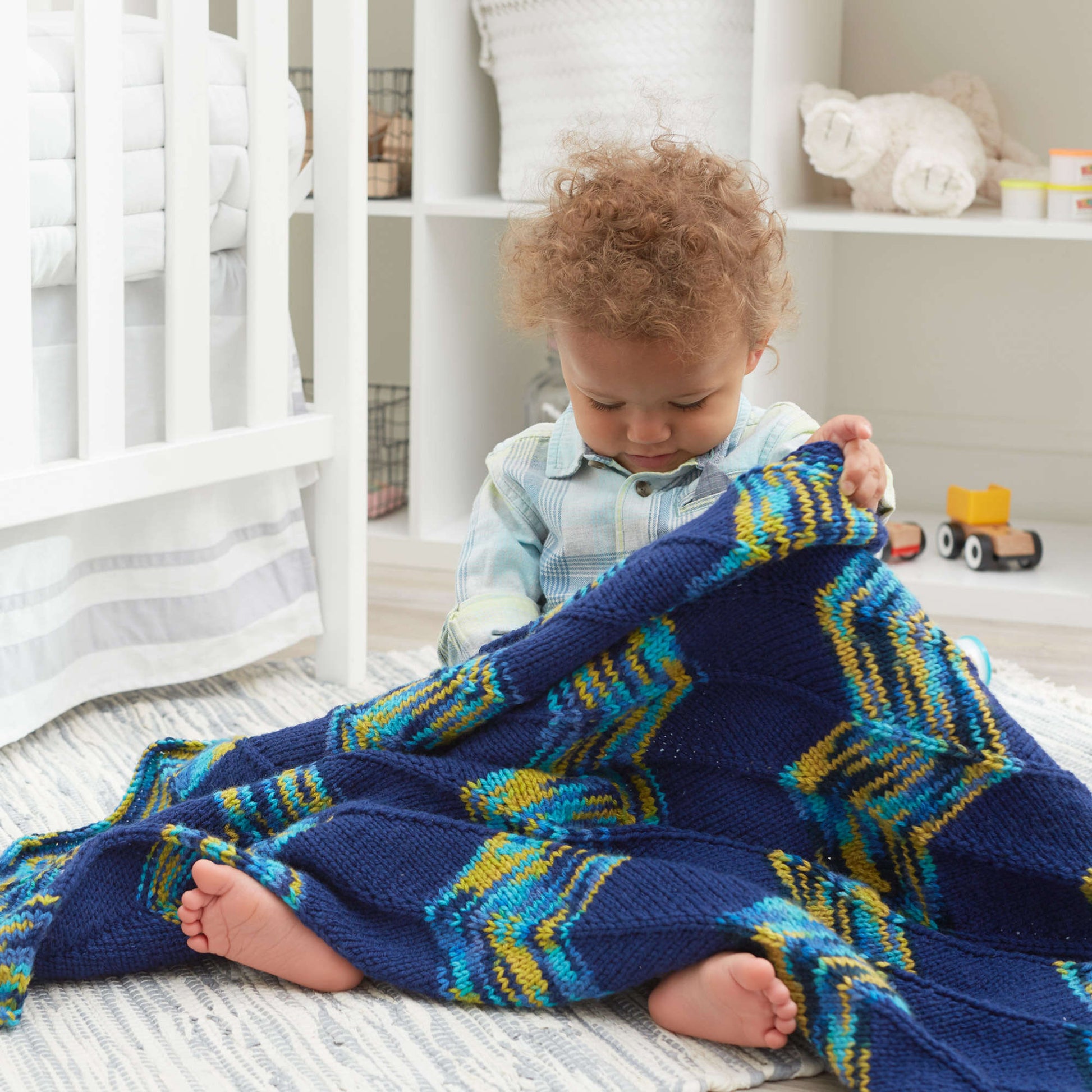 Free Red Heart Knit Blanket For Playtime Pattern