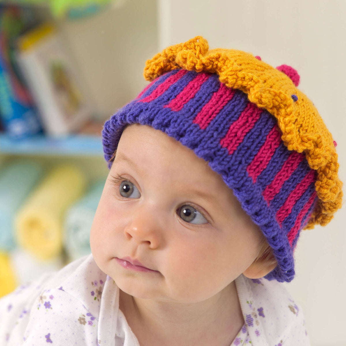 Knit Hat made in Red Heart Bamboo Wool Yarn