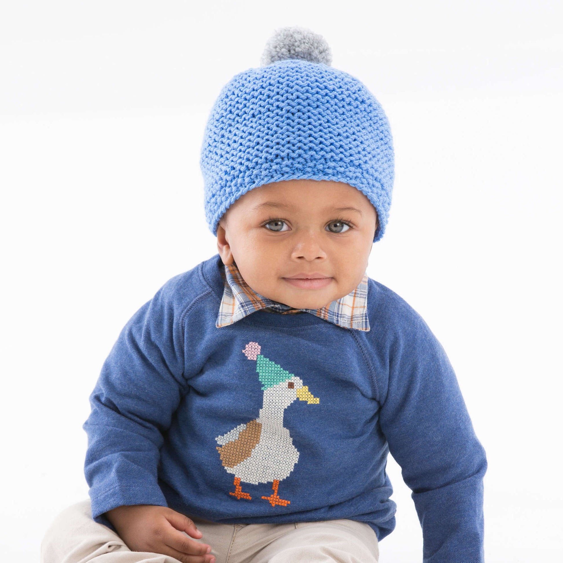 Free Red Heart Cozy Baby Cap Knit Pattern