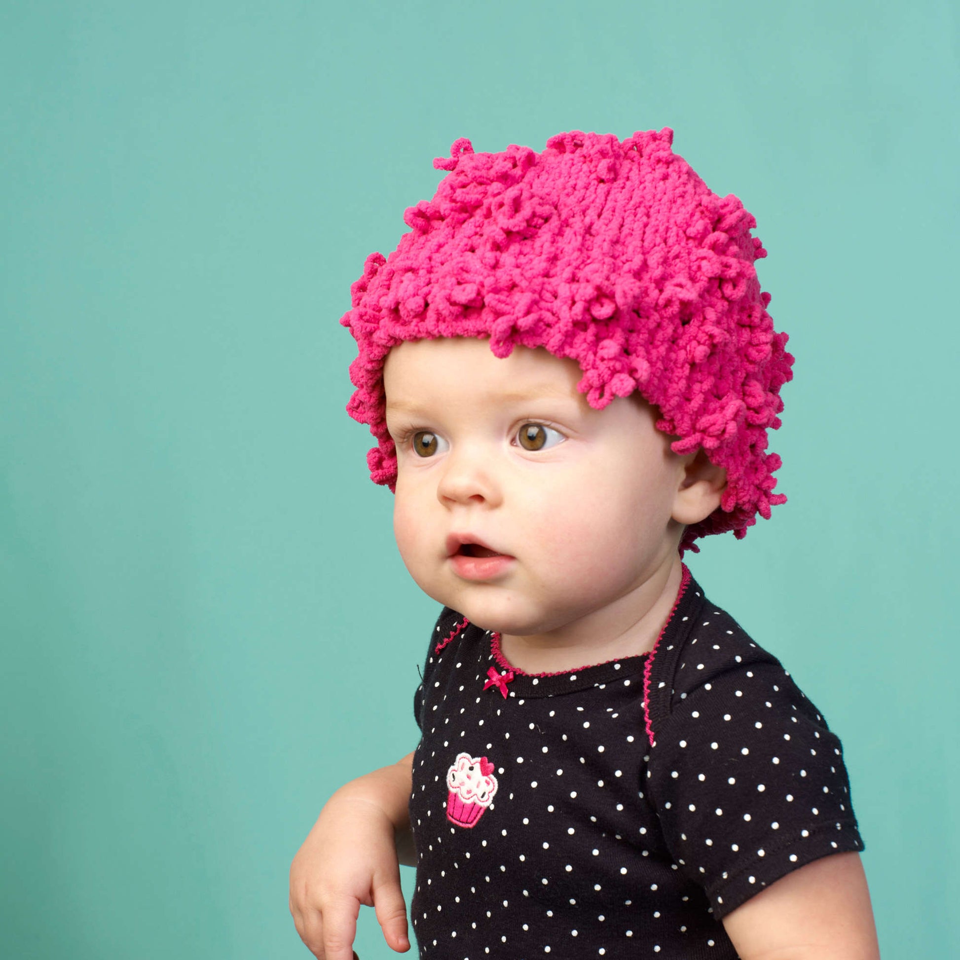 Free Red Heart Adorable Baby Hat Knit Pattern