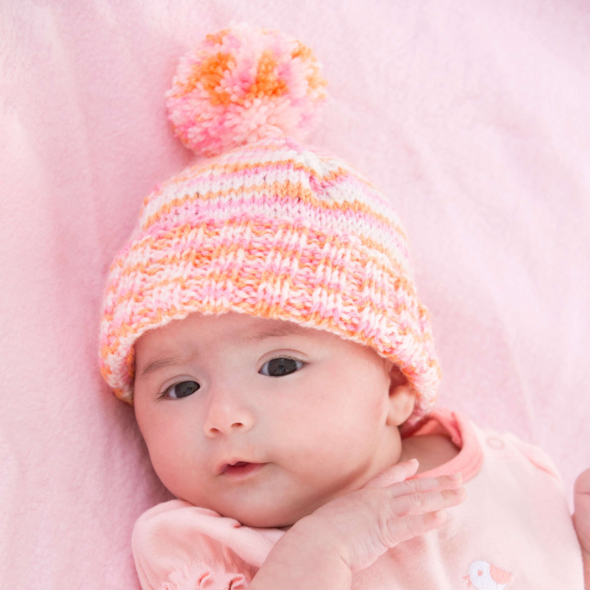 Free Red Heart Baby's First Hat Knit Pattern