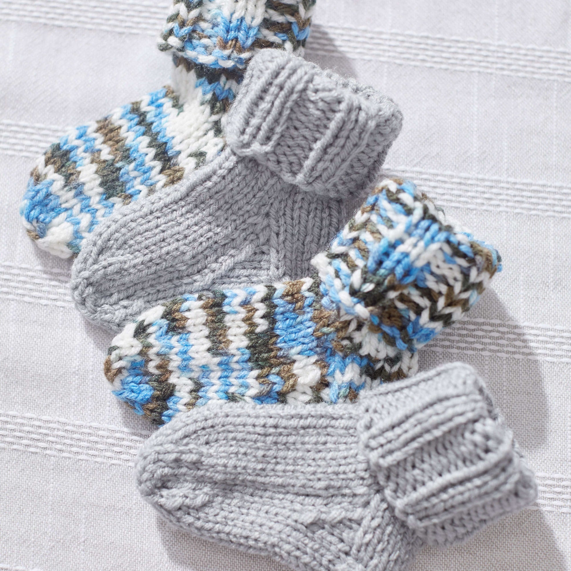 Free Red Heart Knit Baby Socks Pattern