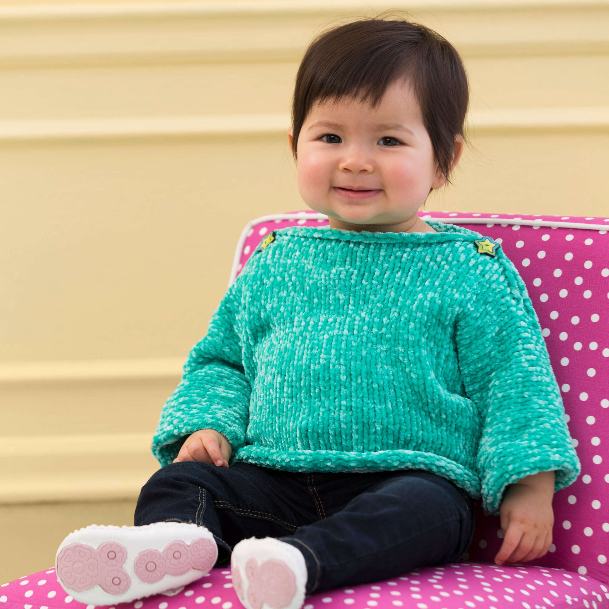 Free Red Heart Simple & Soft Baby Pullover Knit Pattern
