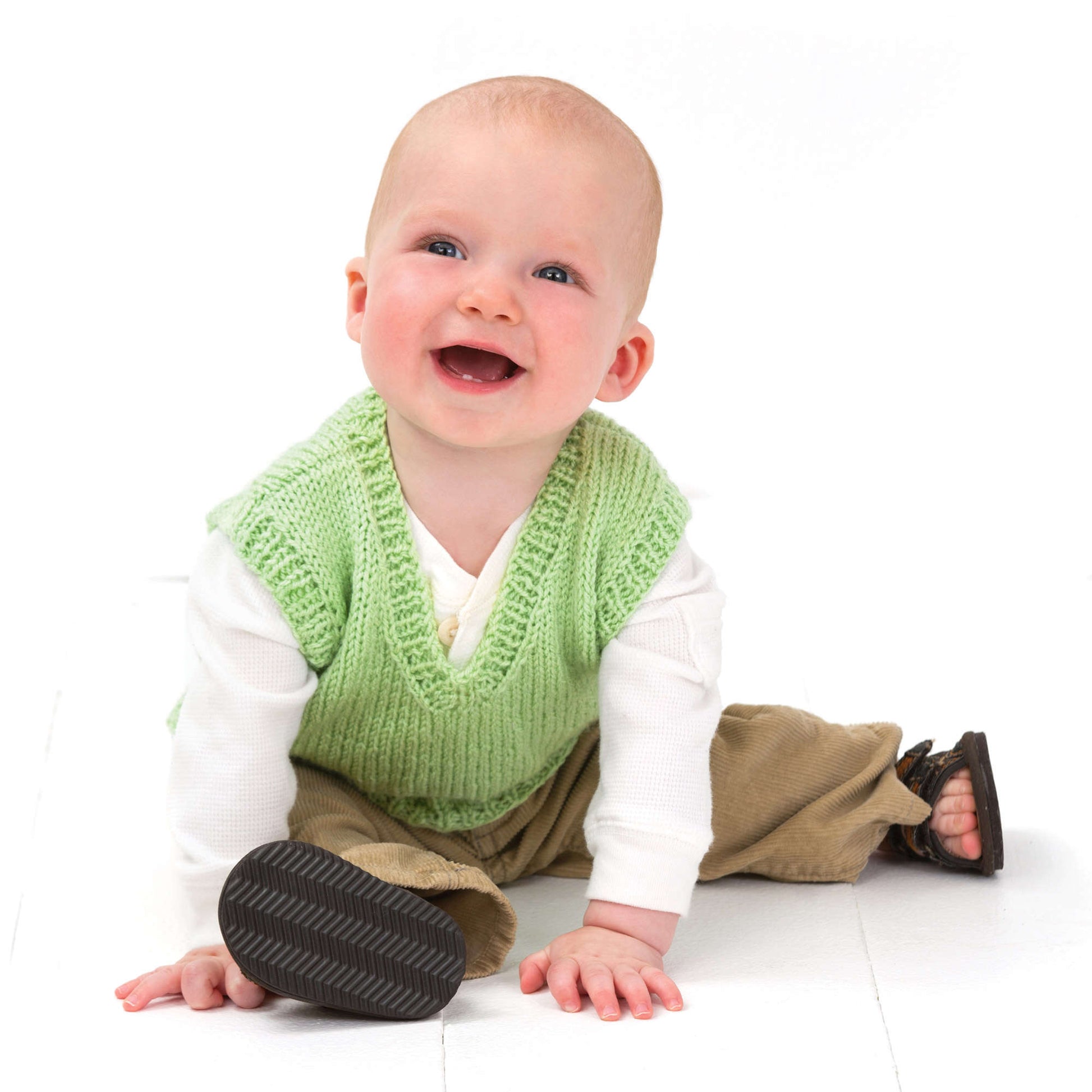 Free Red Heart Knit Vested Baby Boy Pattern