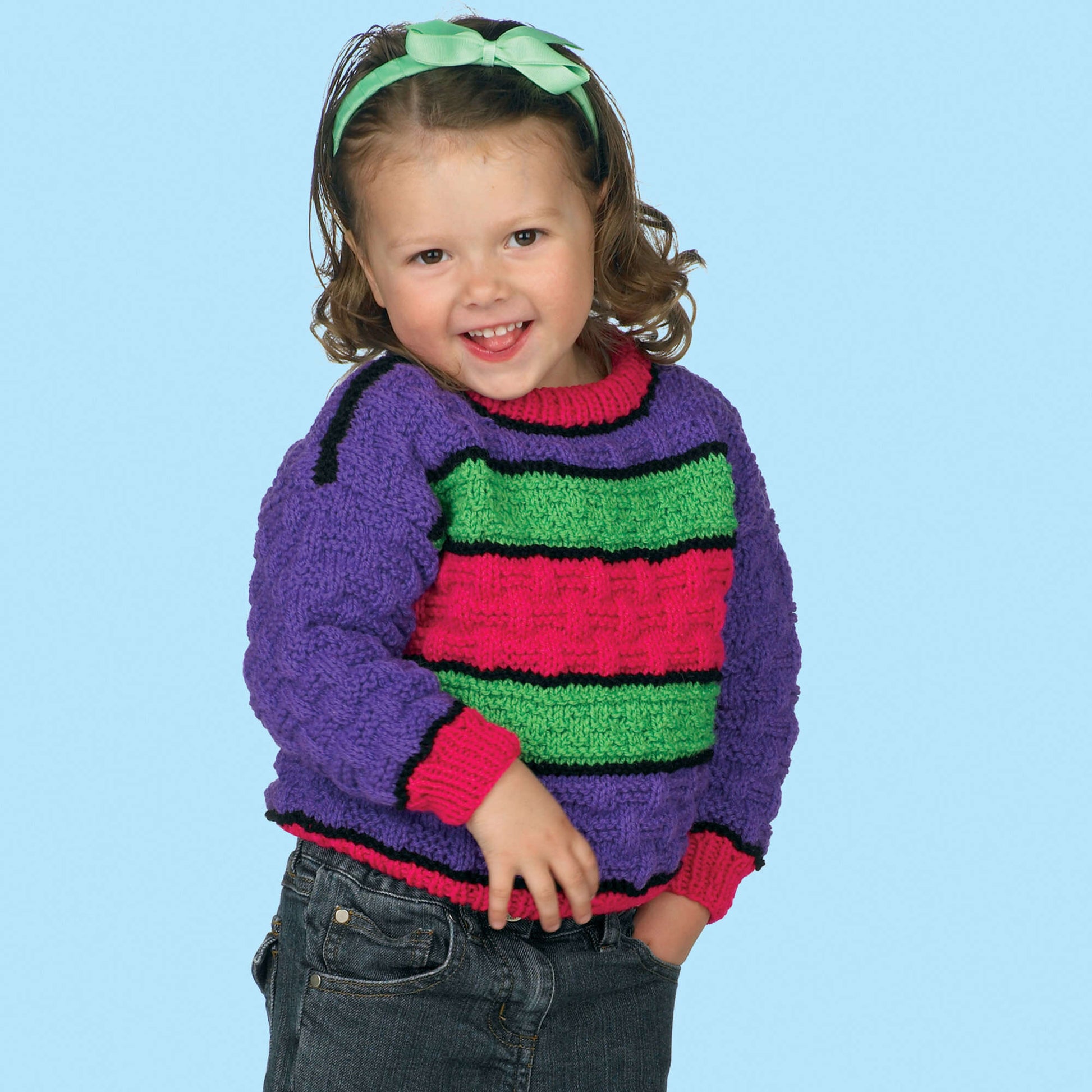 Free Red Heart Kids Knit Pullover Pattern