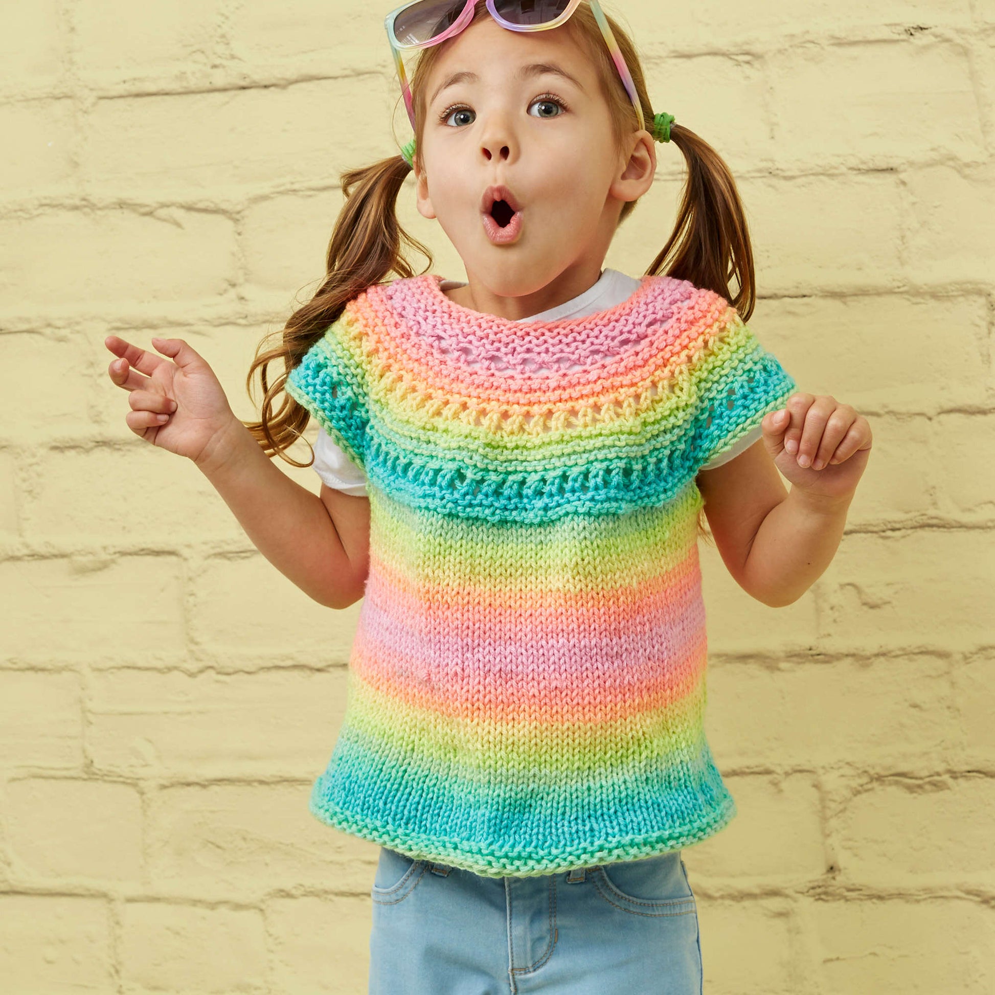 Free Red Heart Girl Time Tunic Knit Pattern