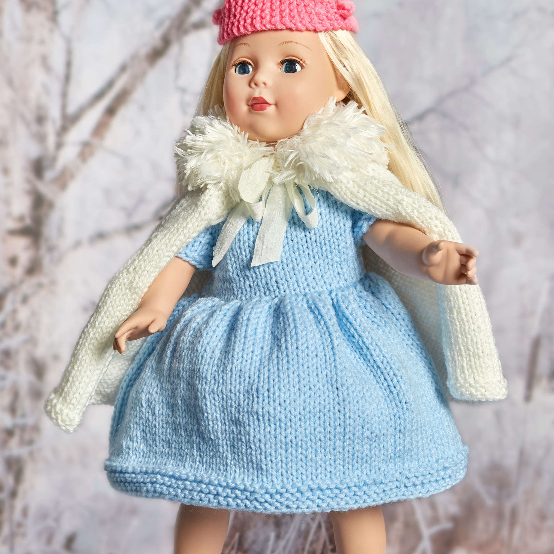 Free Red Heart Royal Princess Doll Outfit Knit Pattern