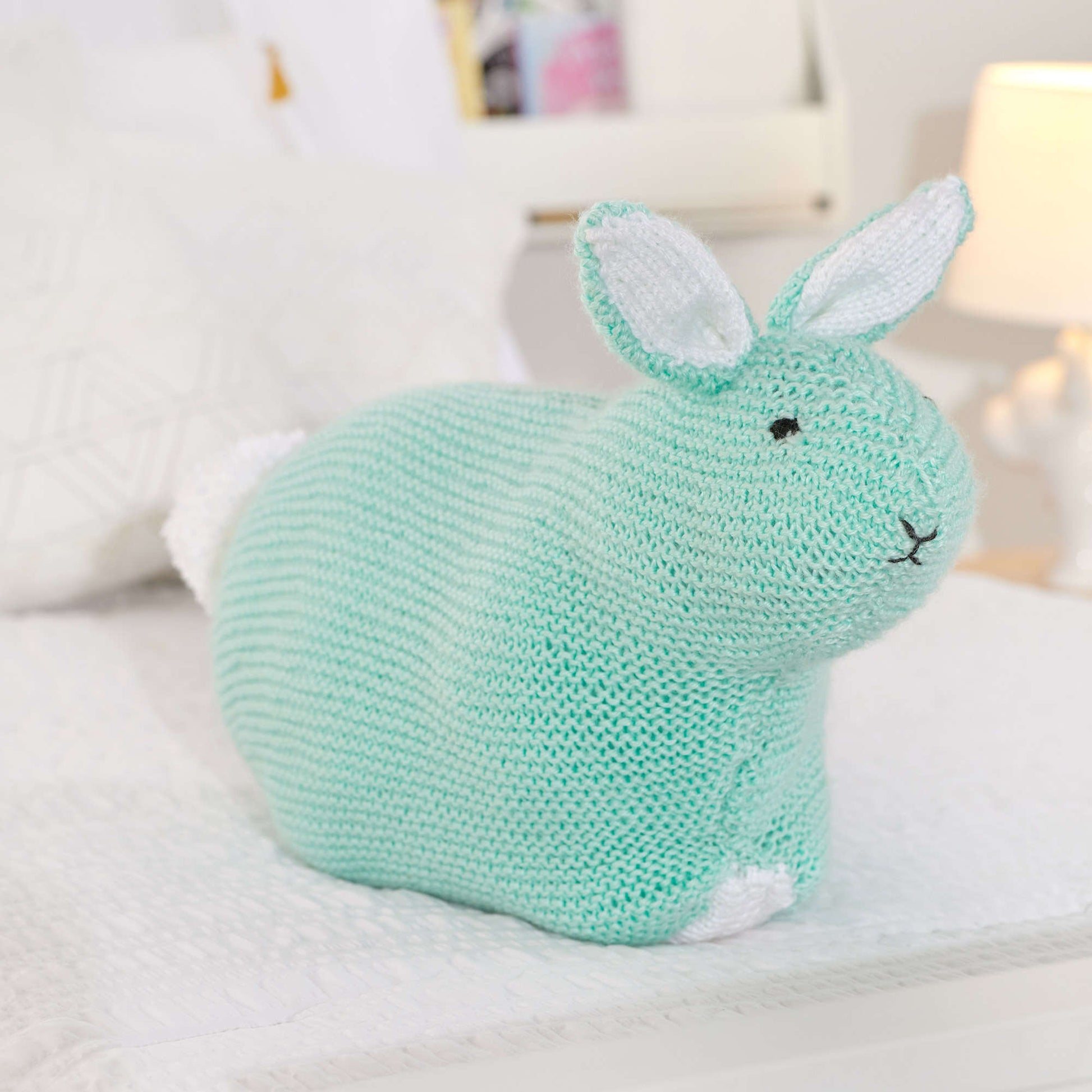 Free Red Heart Simple Bunny Toy Pattern