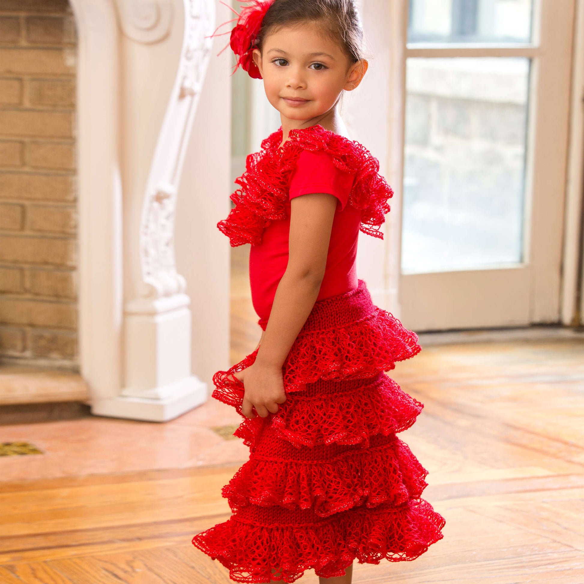 Free Red Heart Little Flamenco Dancer Knit Pattern