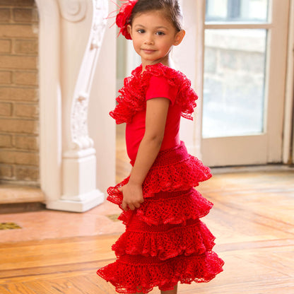 Red Heart Little Flamenco Dancer Knit Red Heart Little Flamenco Dancer Knit