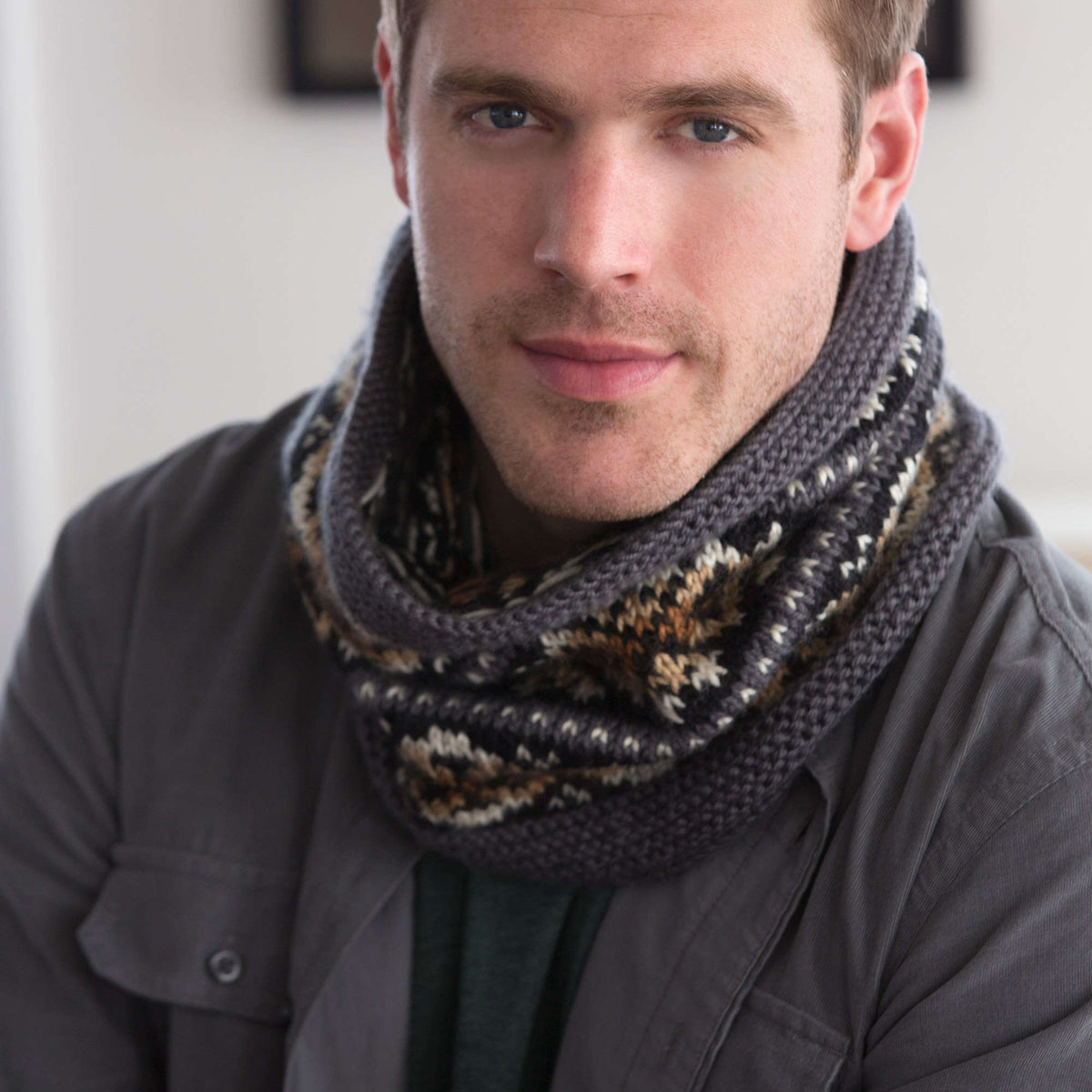 Knit Cowl made in Red Heart Soft Yarn