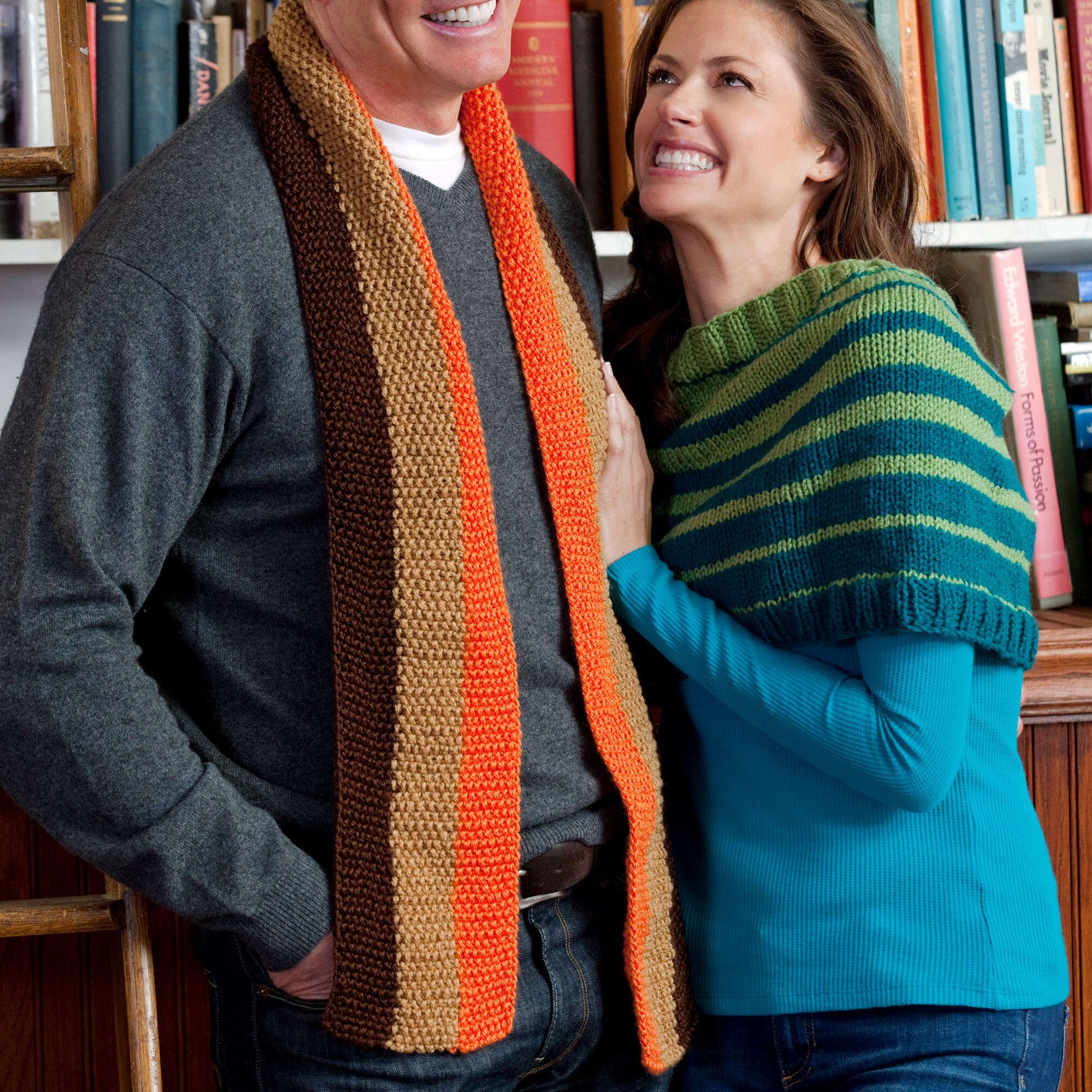 Free Red Heart Scarf For Dad Knit Pattern