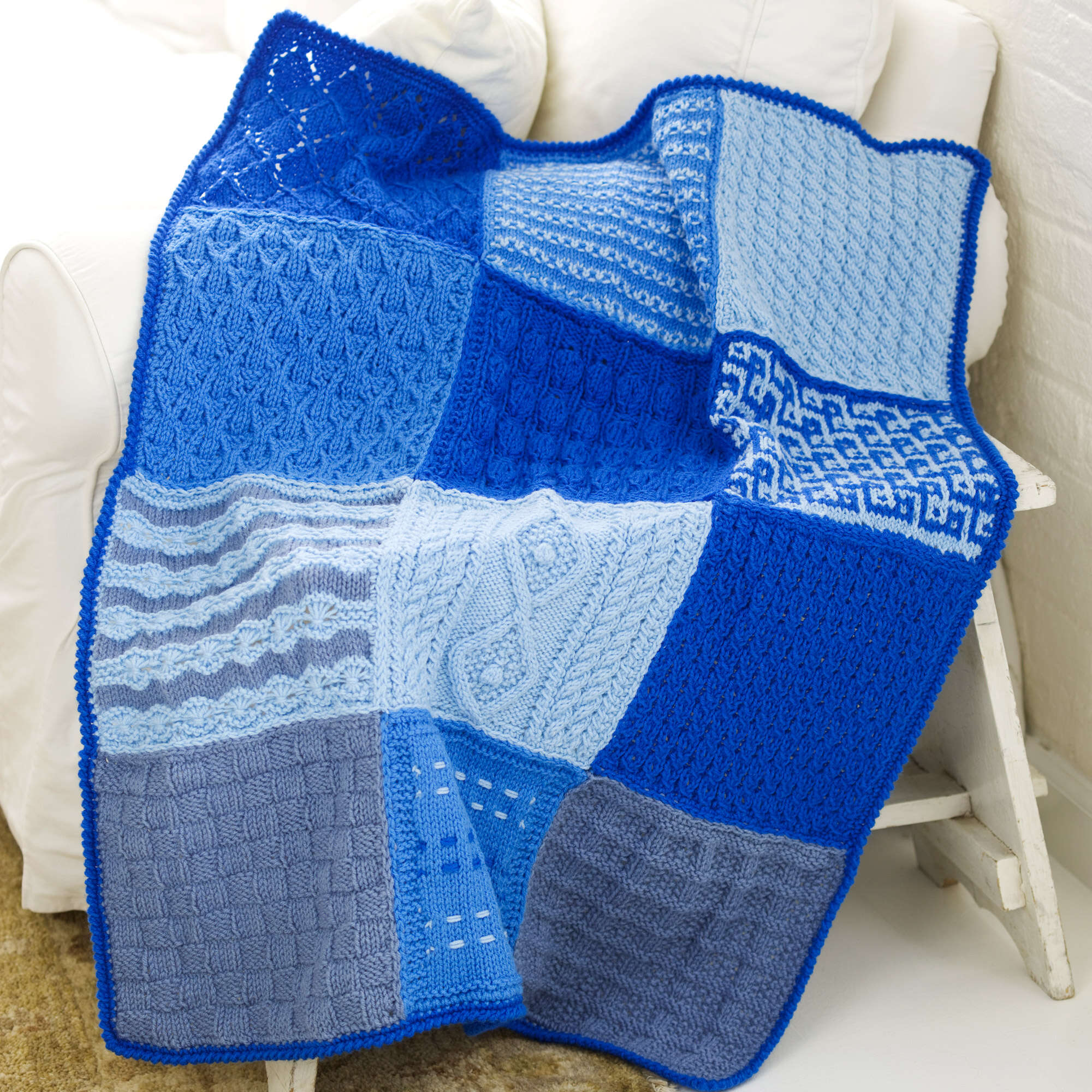 Free Red Heart Sampler Afghan Knitting Pattern Yarnspirations