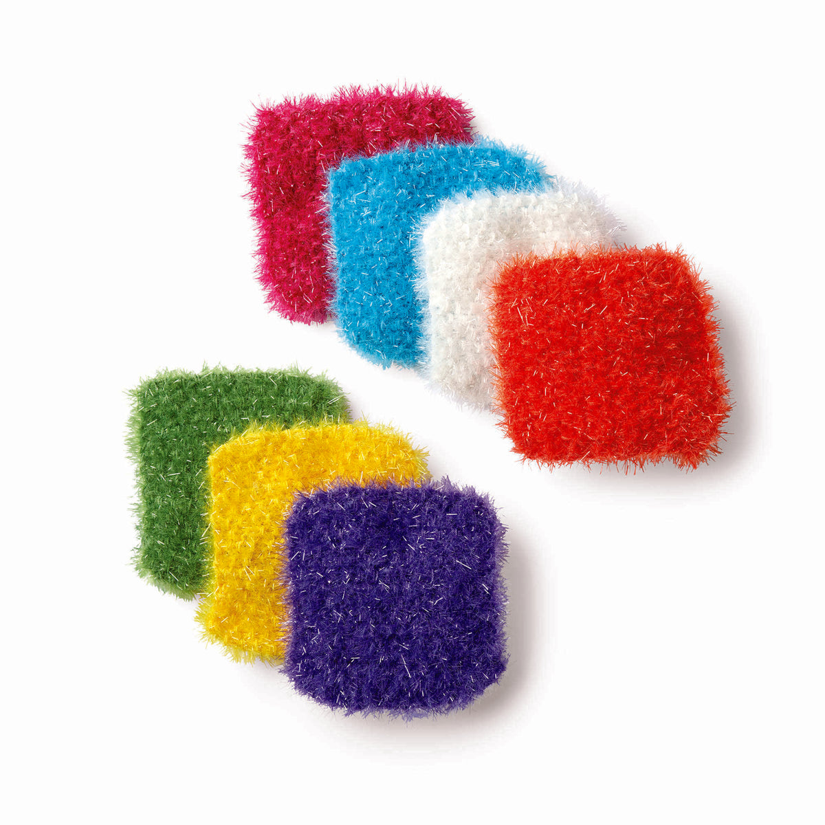 Knit Scrubby made in Red Heart Scrubby Sparkle Yarn