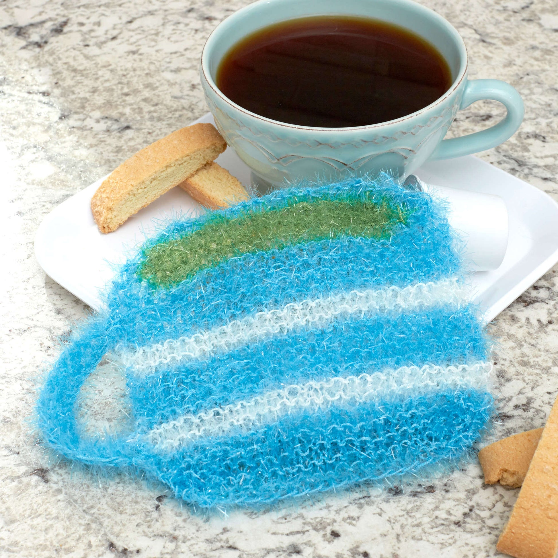 Free Red Heart Coffee Mug Scrubby Knit Pattern