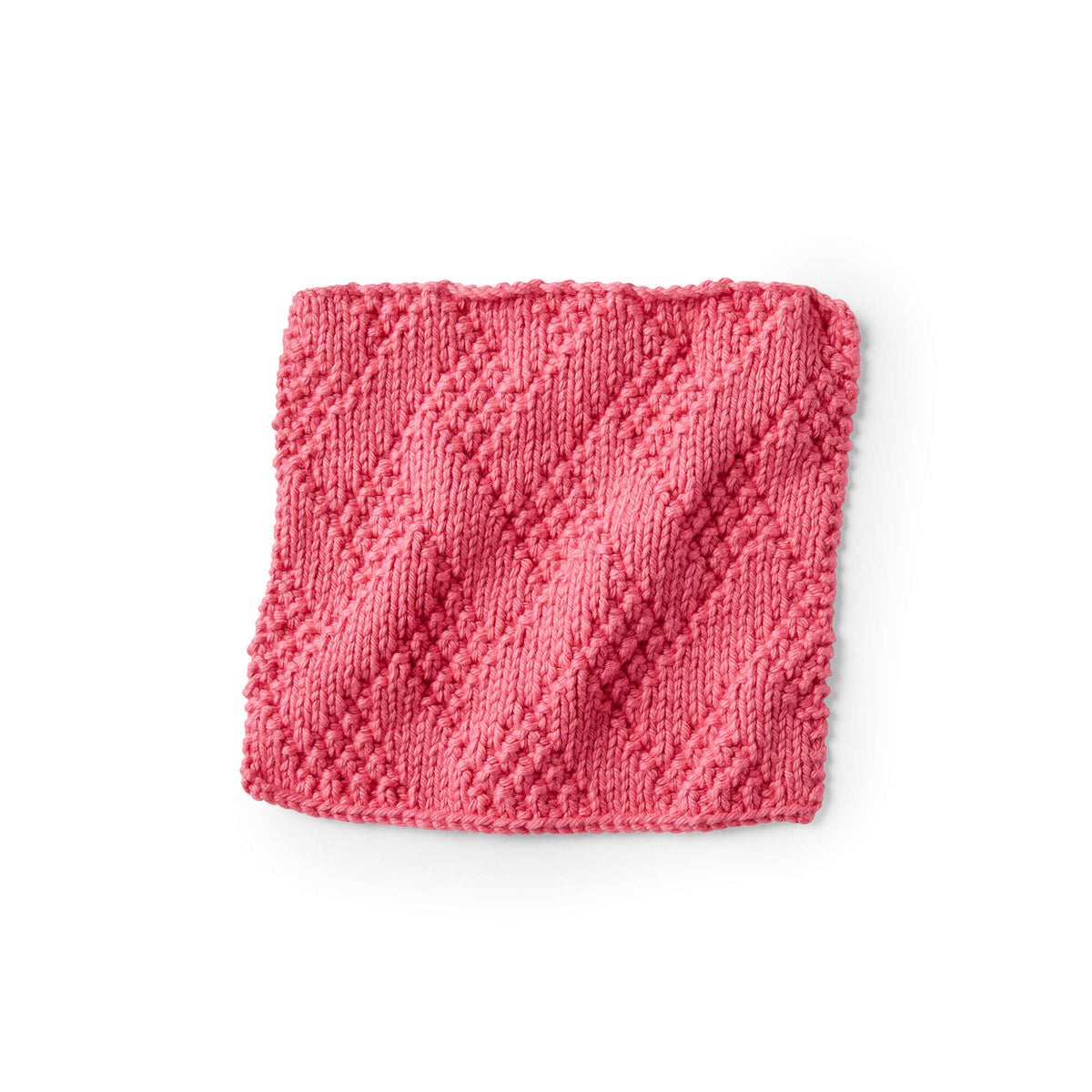 Knit Dishcloth made in Red Heart Scrubby Smoothie Yarn