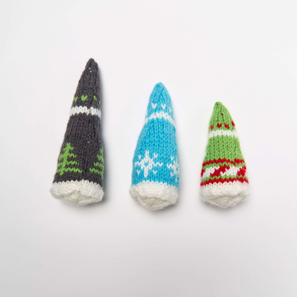Knit Santas made in Red Heart Super Saver Yarn