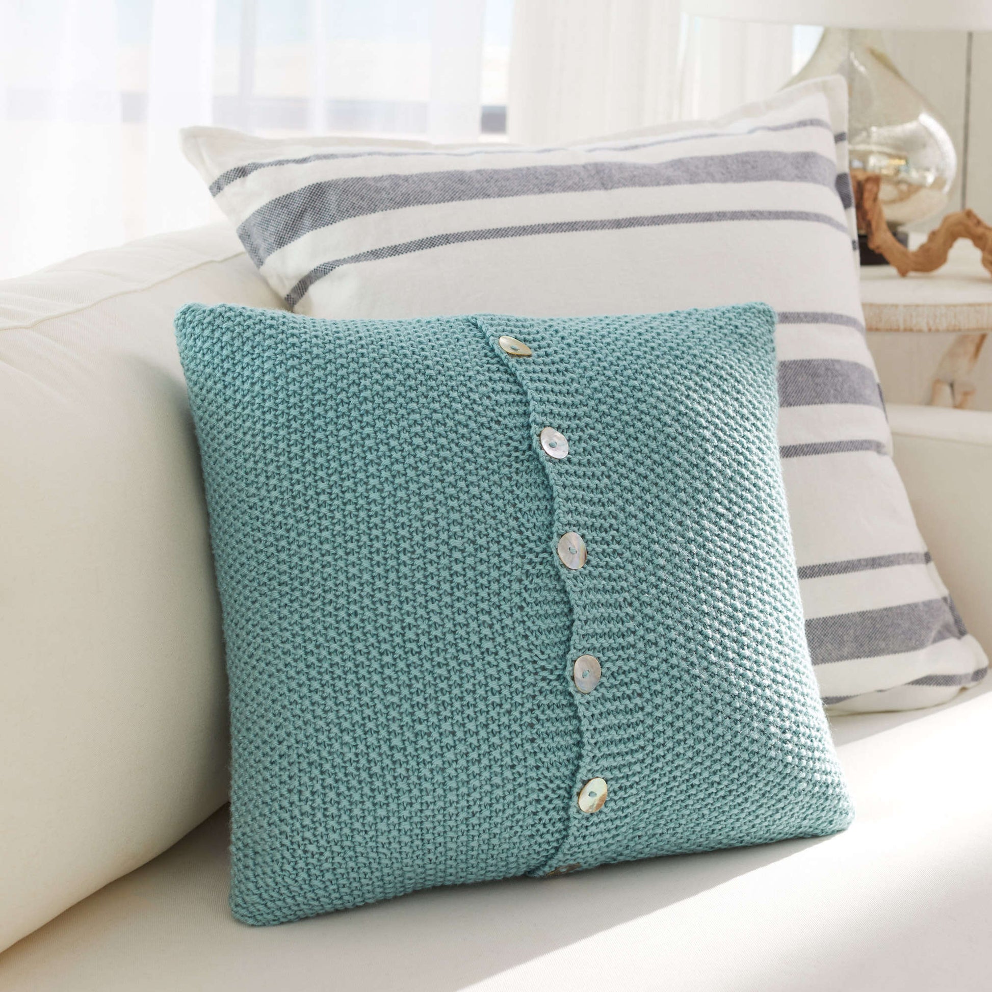 Free Red Heart Beach House Knit Pillows Pattern